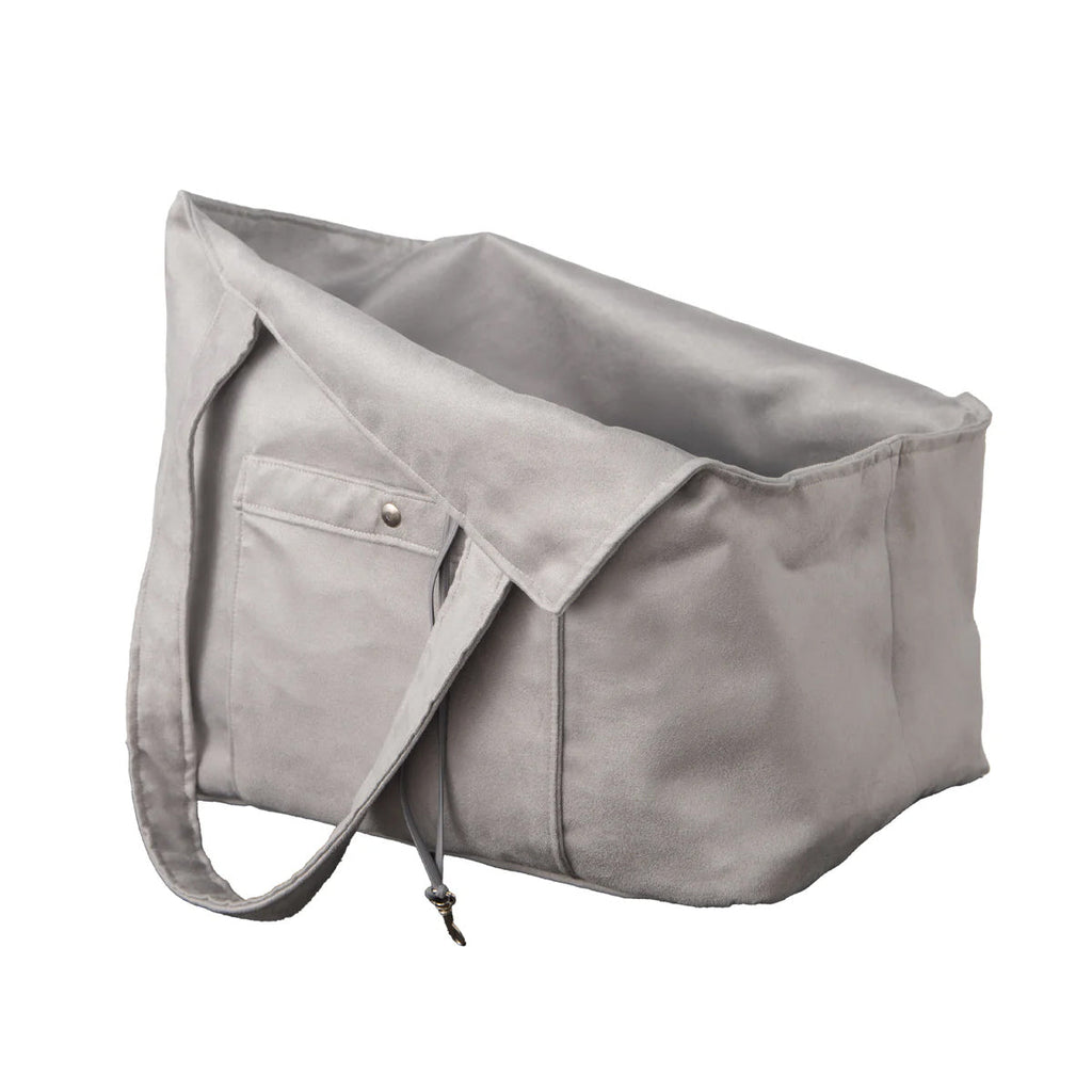 Grey Suede Camden Bear Dog Carrier