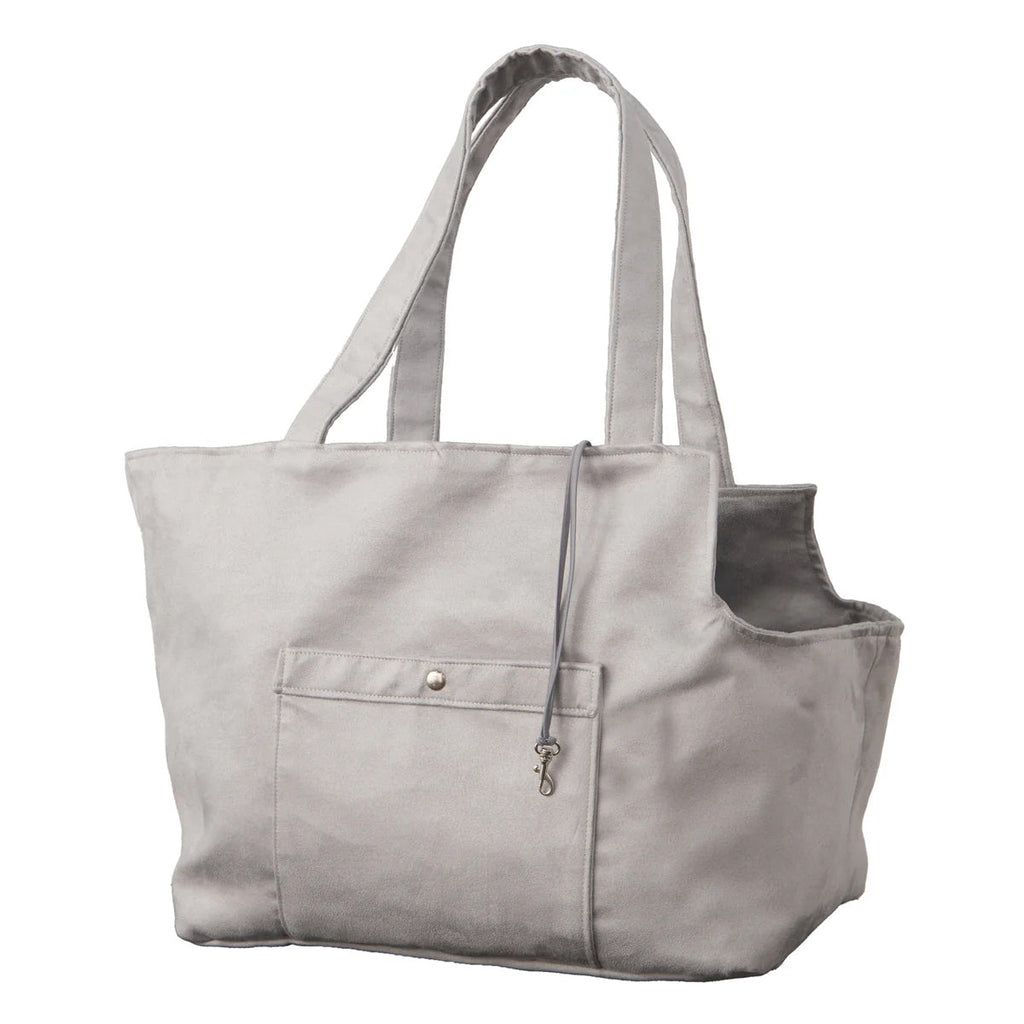 Grey Suede Camden Bear Dog Carrier