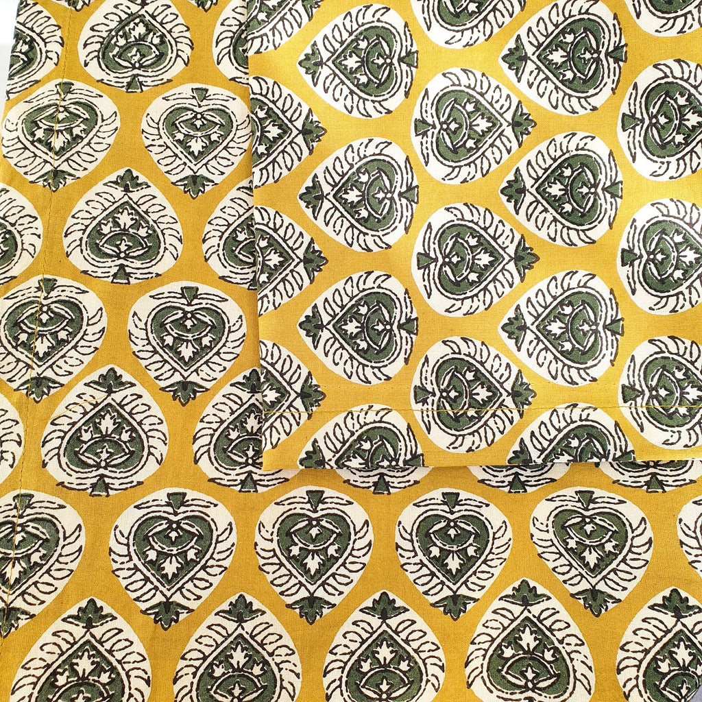 Bagru Block Printed Placemats Set of 2 Handmade Cotton Table Mats