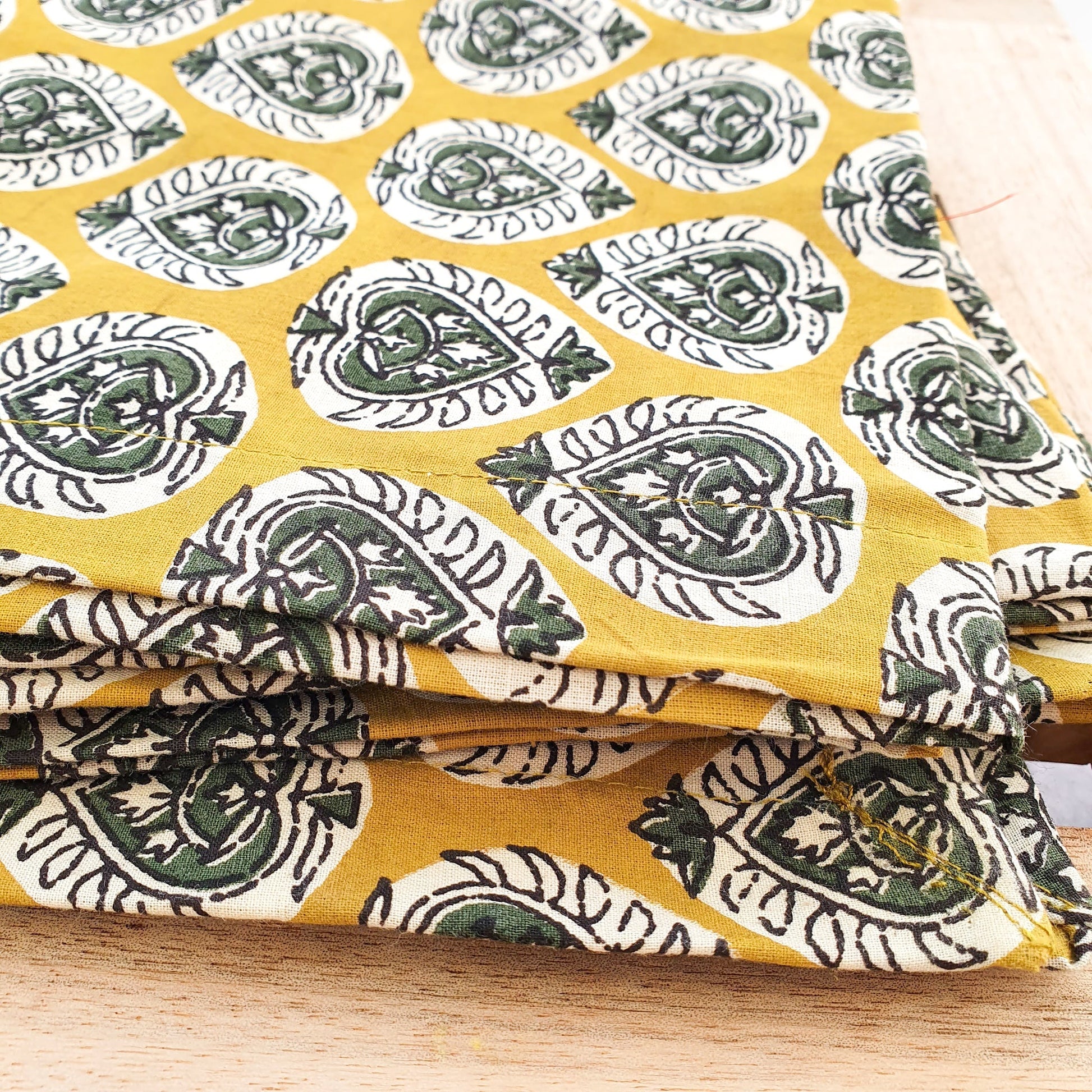 Bagru Block Printed Placemats Set of 2 Handmade Cotton Table Mats
