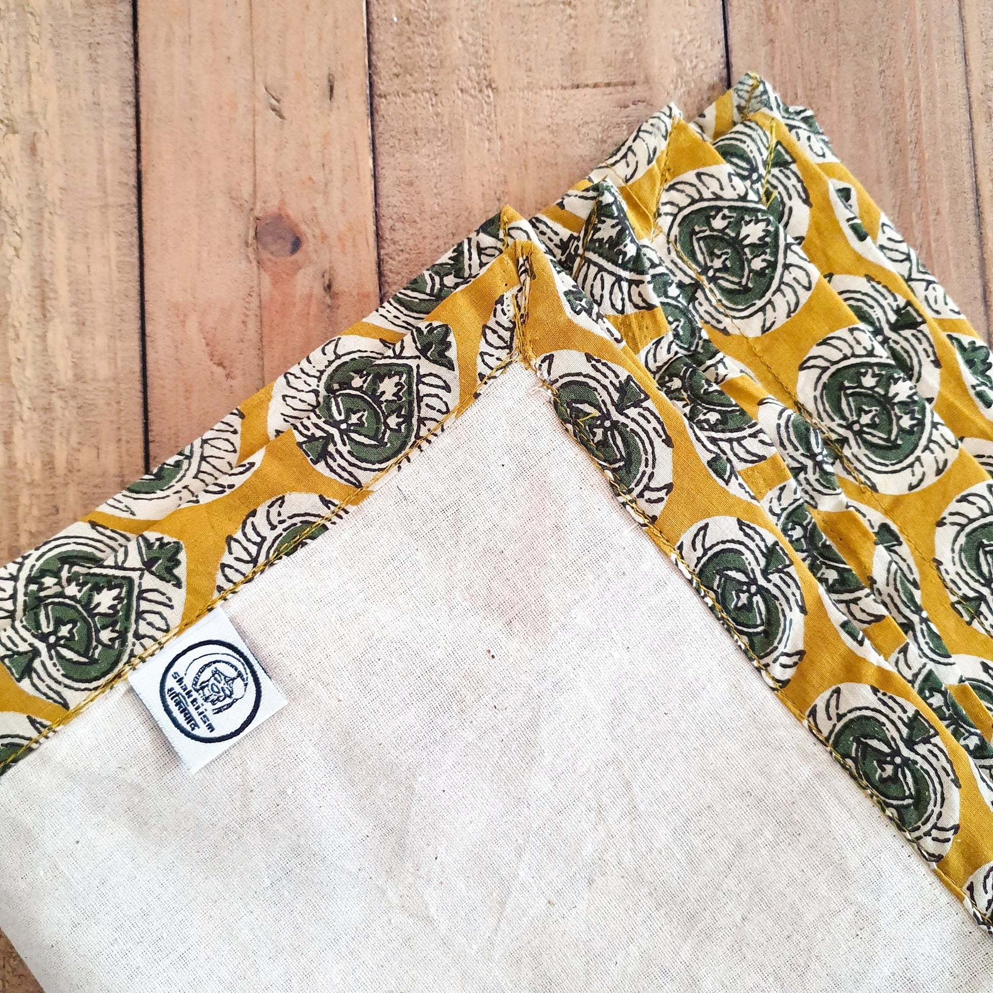 Bagru Block Printed Placemats Set of 2 Handmade Cotton Table Mats