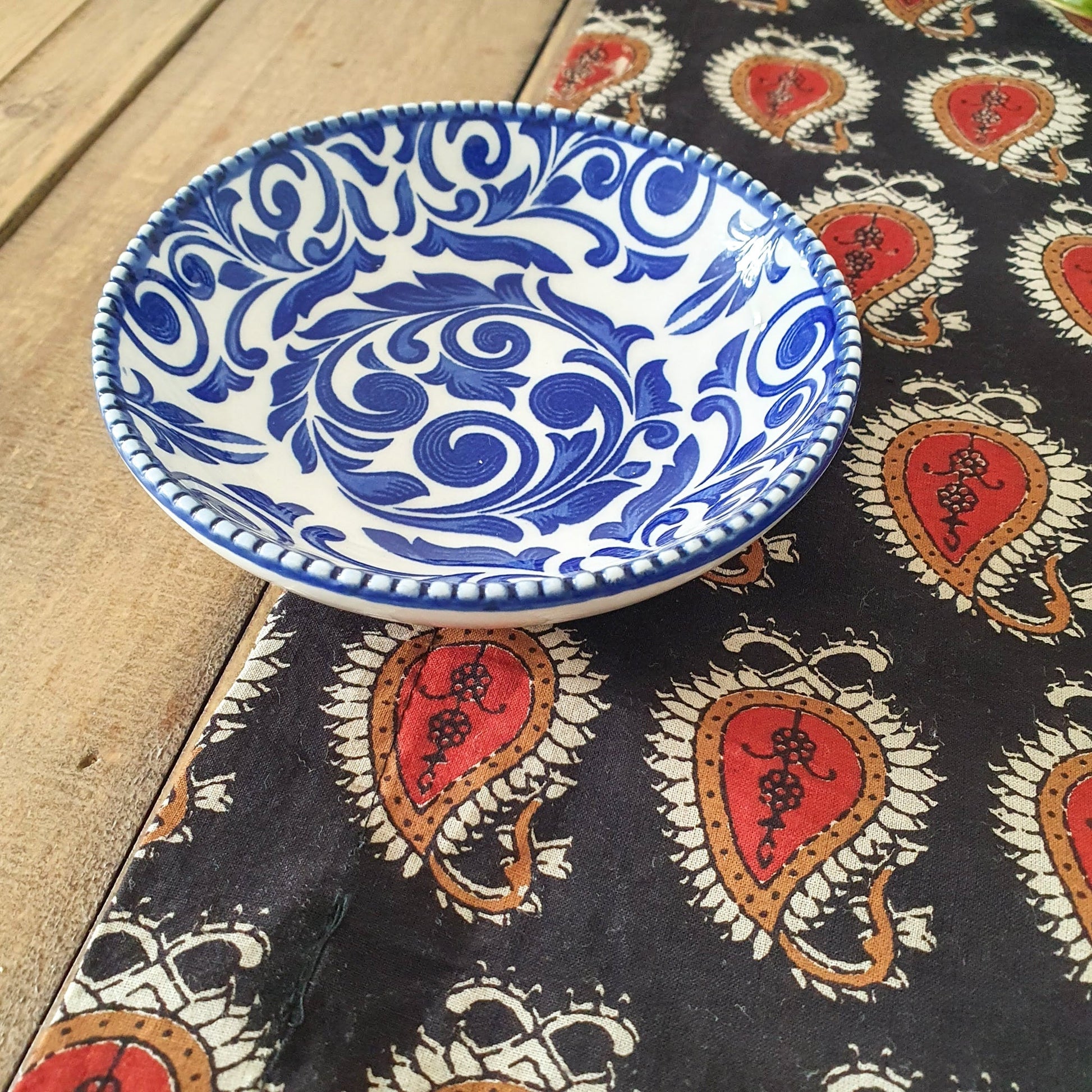 Bagru Paisley Block Printed Placemats Set of 2 Handmade Cotton