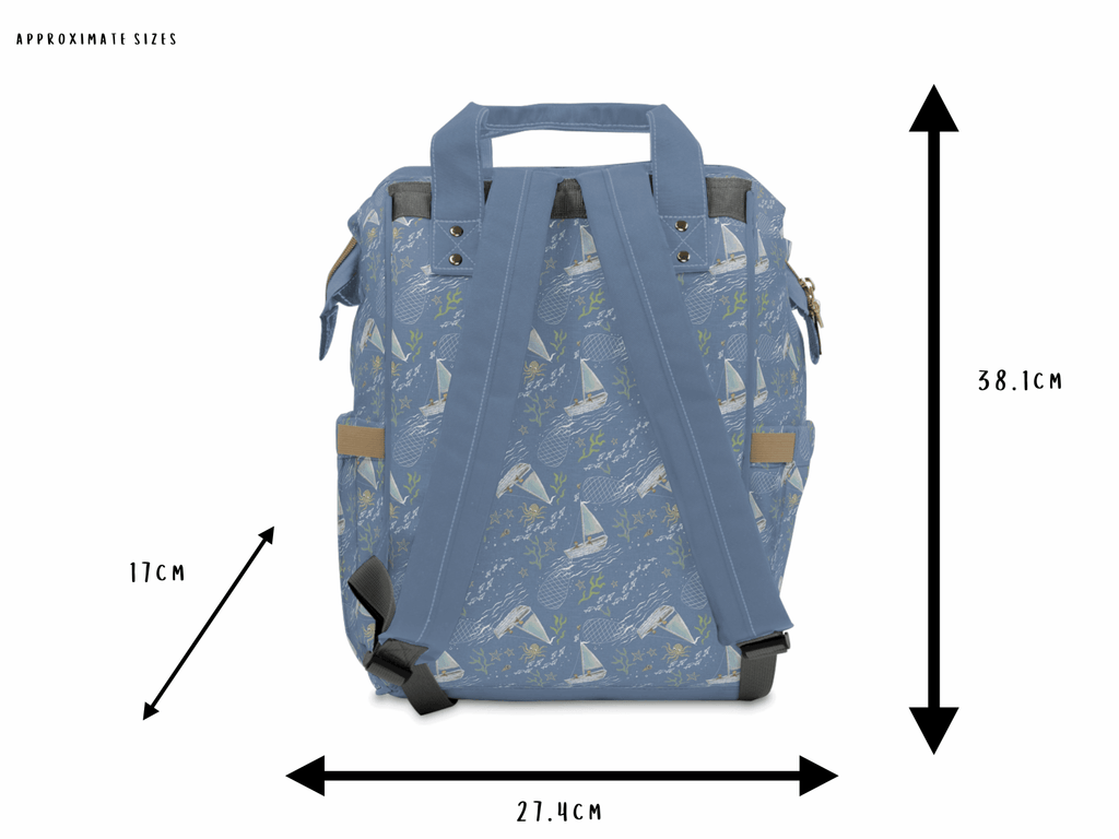 Nautical Baby Changing Bag in Blue