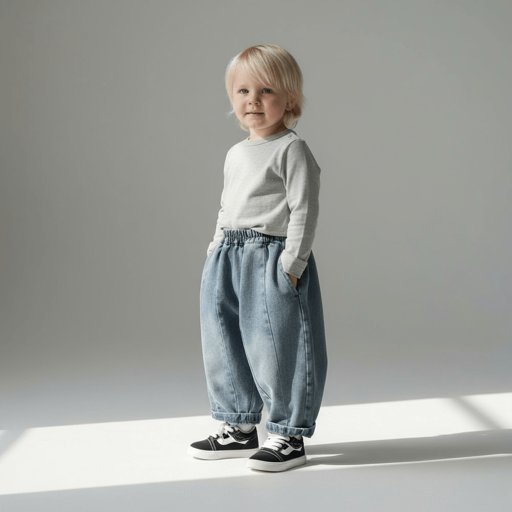 Balloon Denim Trousers
