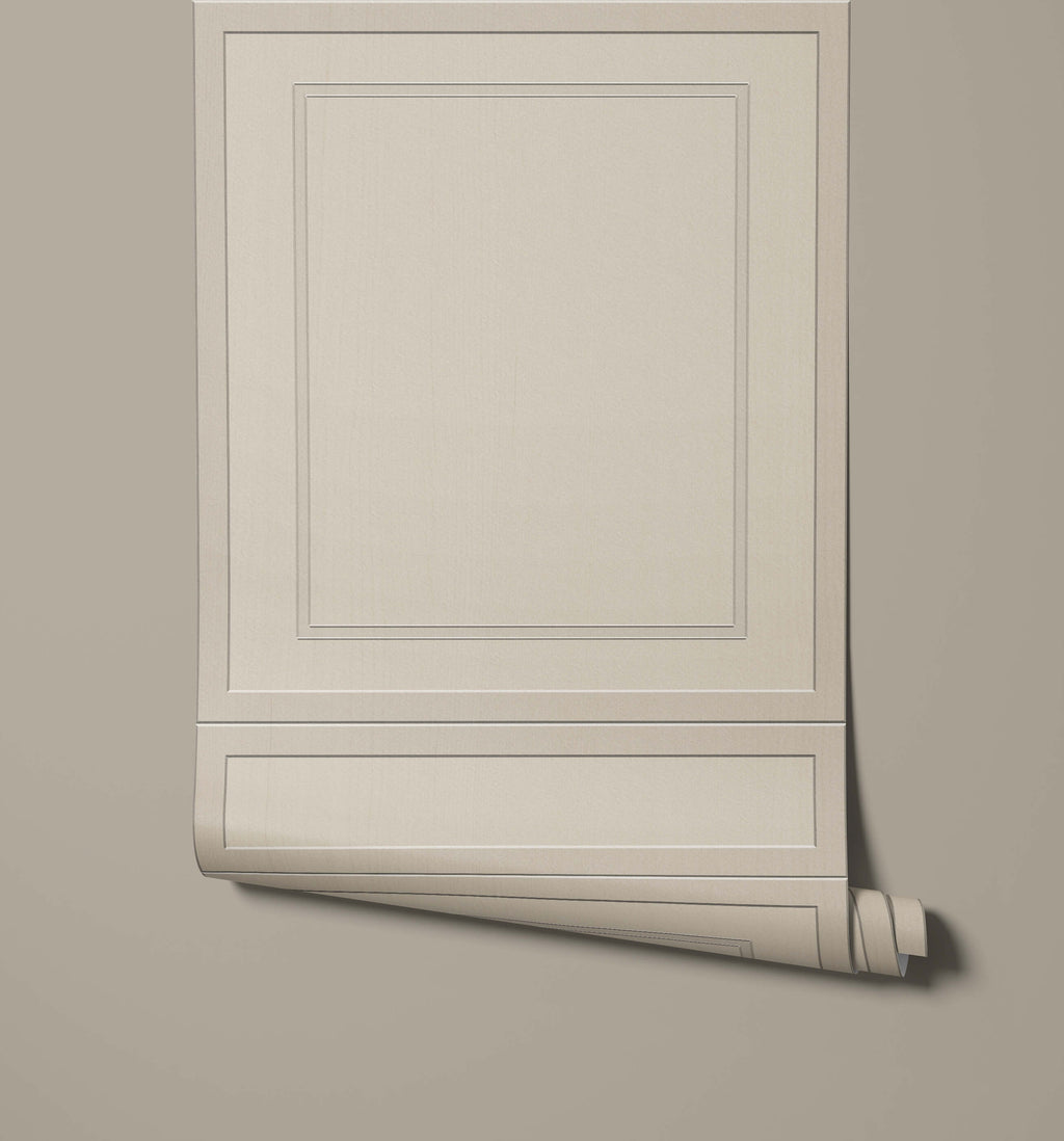 Minimal 3D Faux Wood Panel Wallpaper