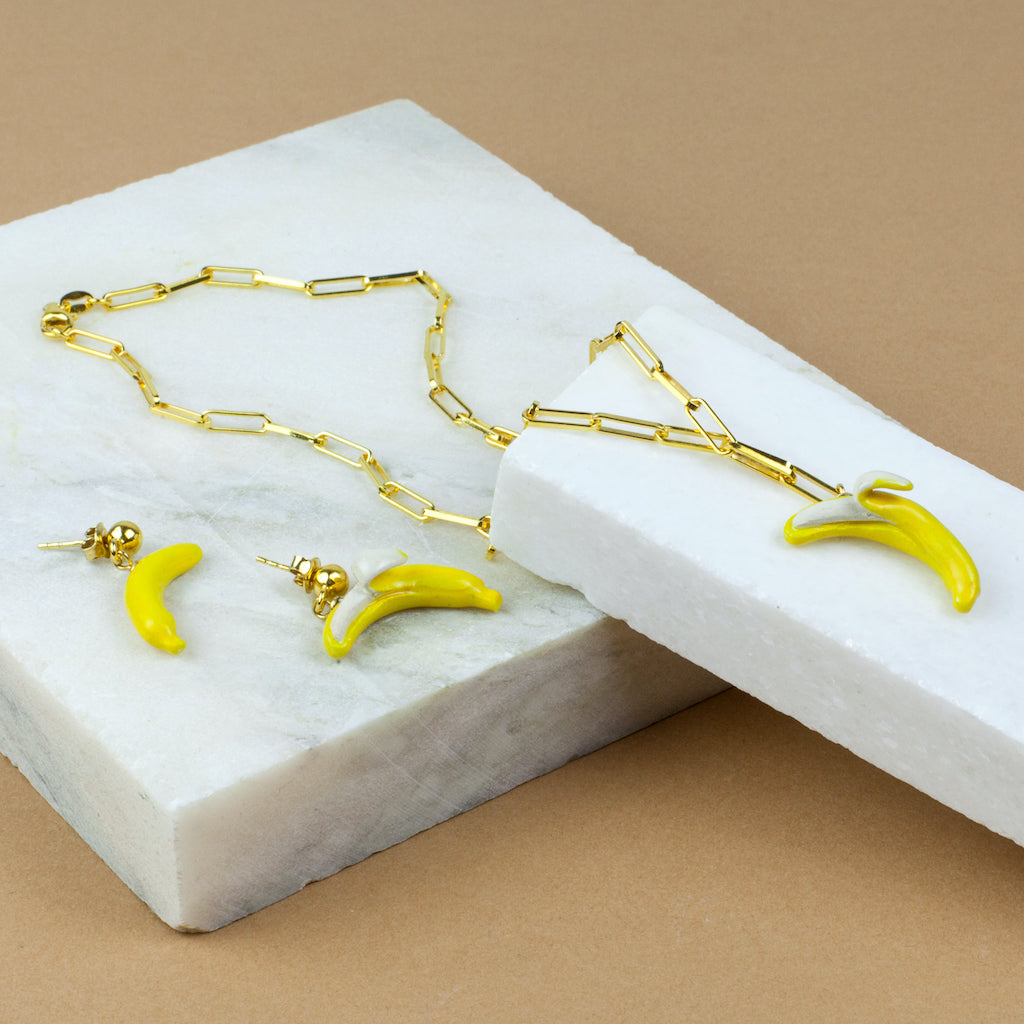 Banana Love Earrings by SCULP – Exquisite & Handcrafted by SCULP at www.brixbailey.com