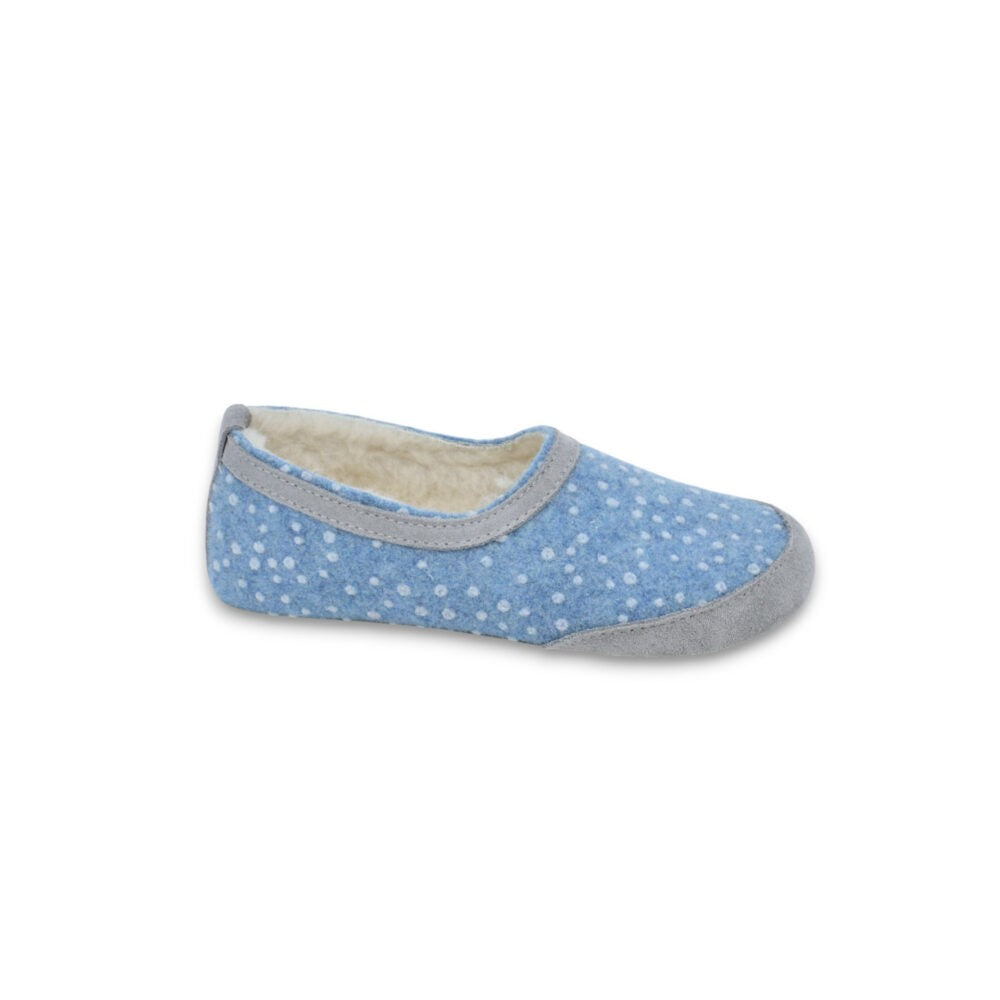 Barefoot Kids Slippers Poksa – Blue Dots