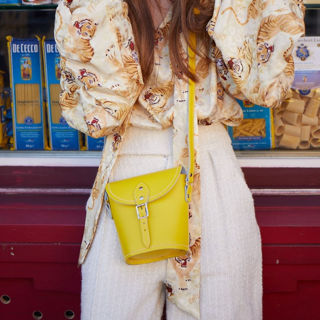 Pastel Kaleidoscope Leather Barrel Bag