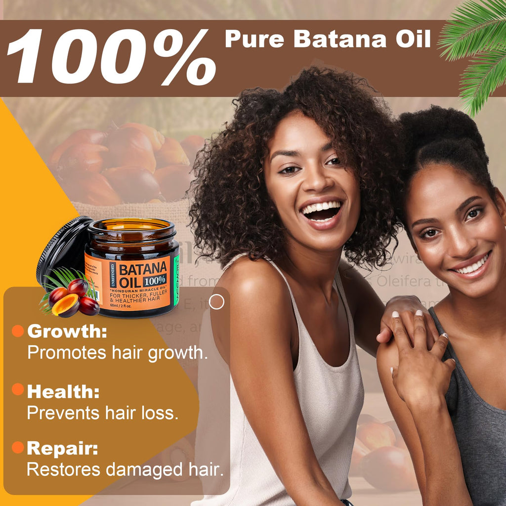 Raw Organic Batana Oil for Hair Growth 2 fl oz