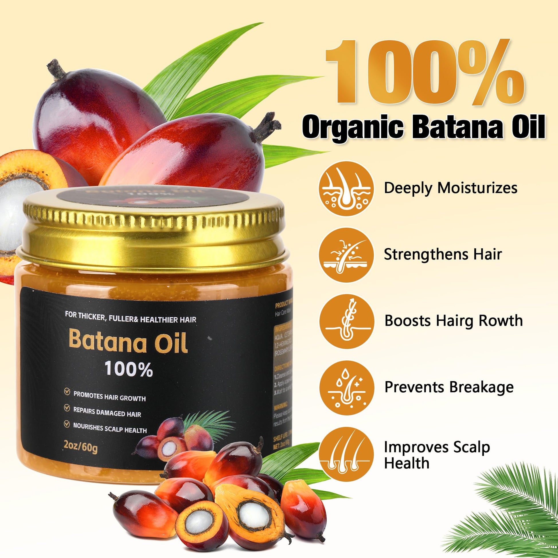 Raw Batana Oil for Hair Growth and Scalp Repair