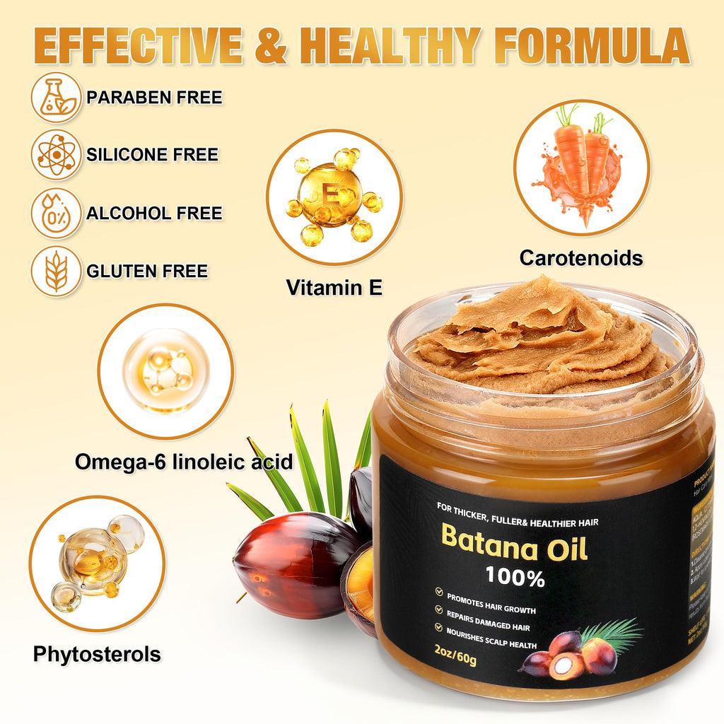 Raw Batana Oil for Hair Growth and Scalp Repair