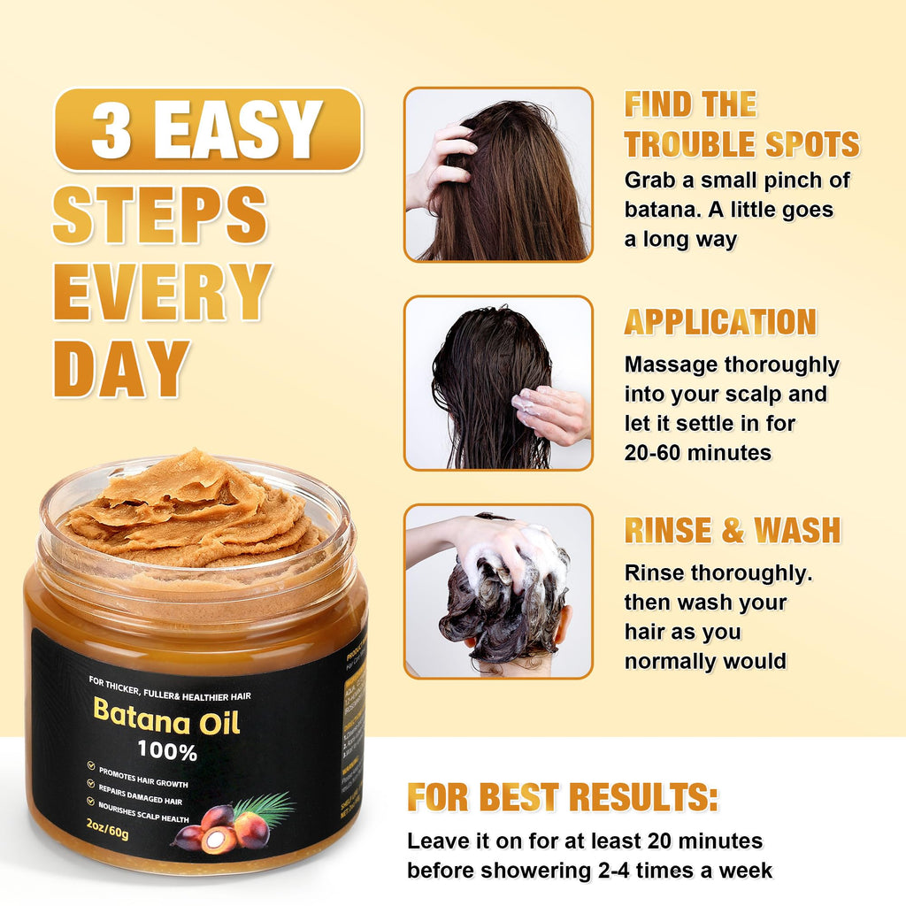 Raw Batana Oil for Hair Growth and Scalp Repair