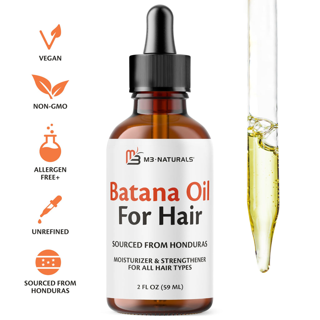 Pure Batana Oil for Hair Growth and Skin, Cold Pressed from Honduras, 2 fl oz Pair