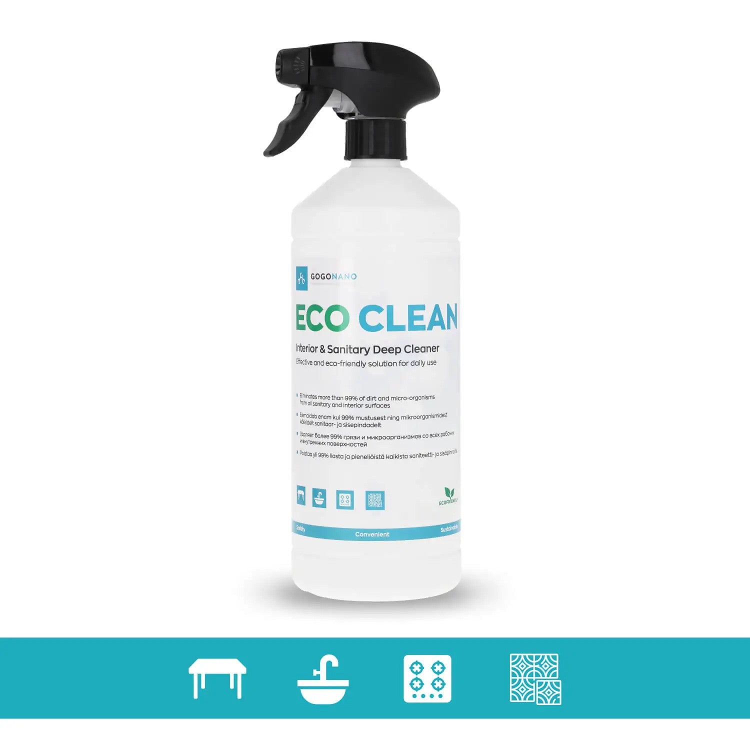 EcoClean Multi-Purpose Cleaner - Eco-Friendly, All-Surface Sanitary Solution by GoGoNano at www.brixbailey.com