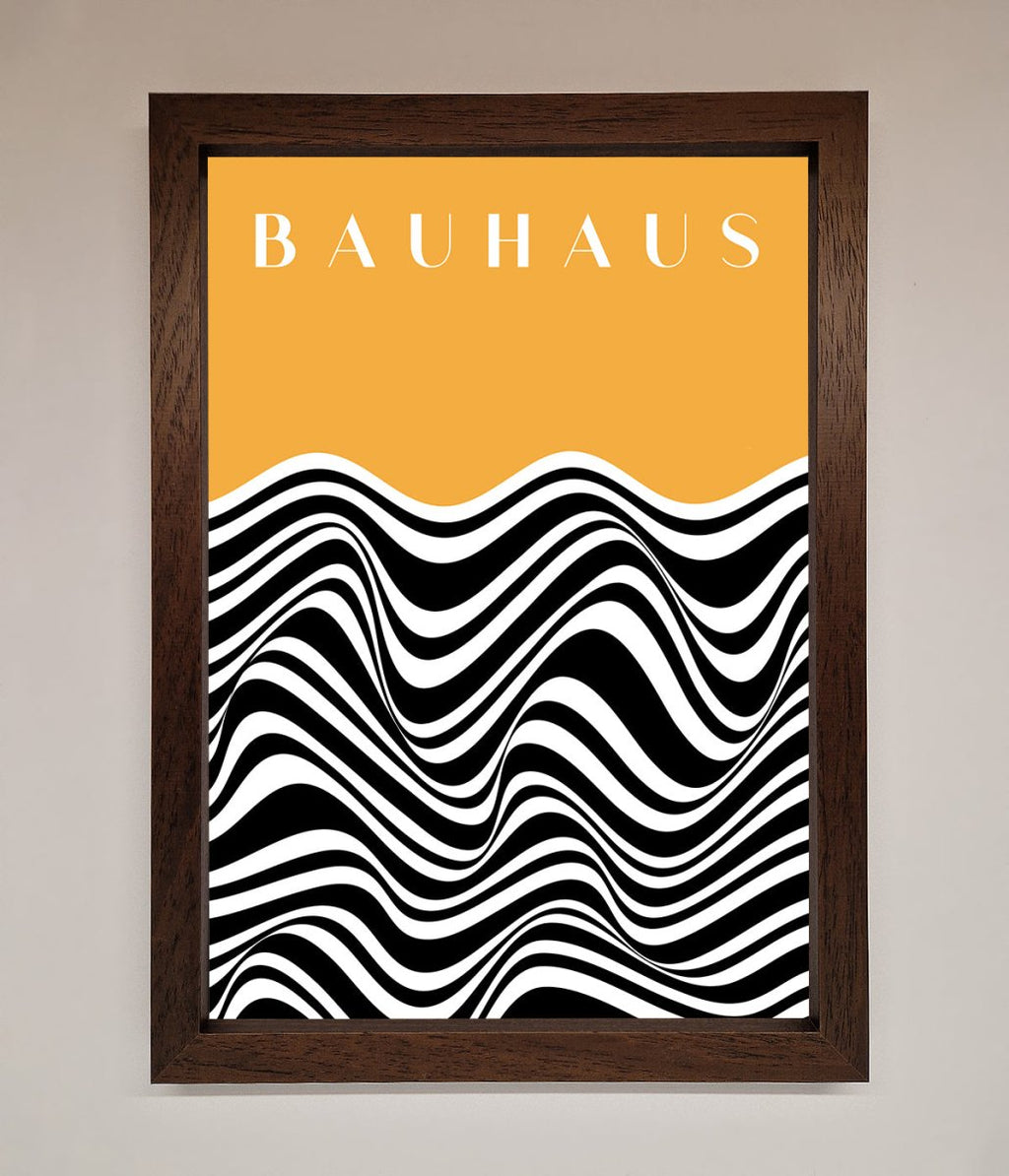 Bauhaus Yellow Framed Poster