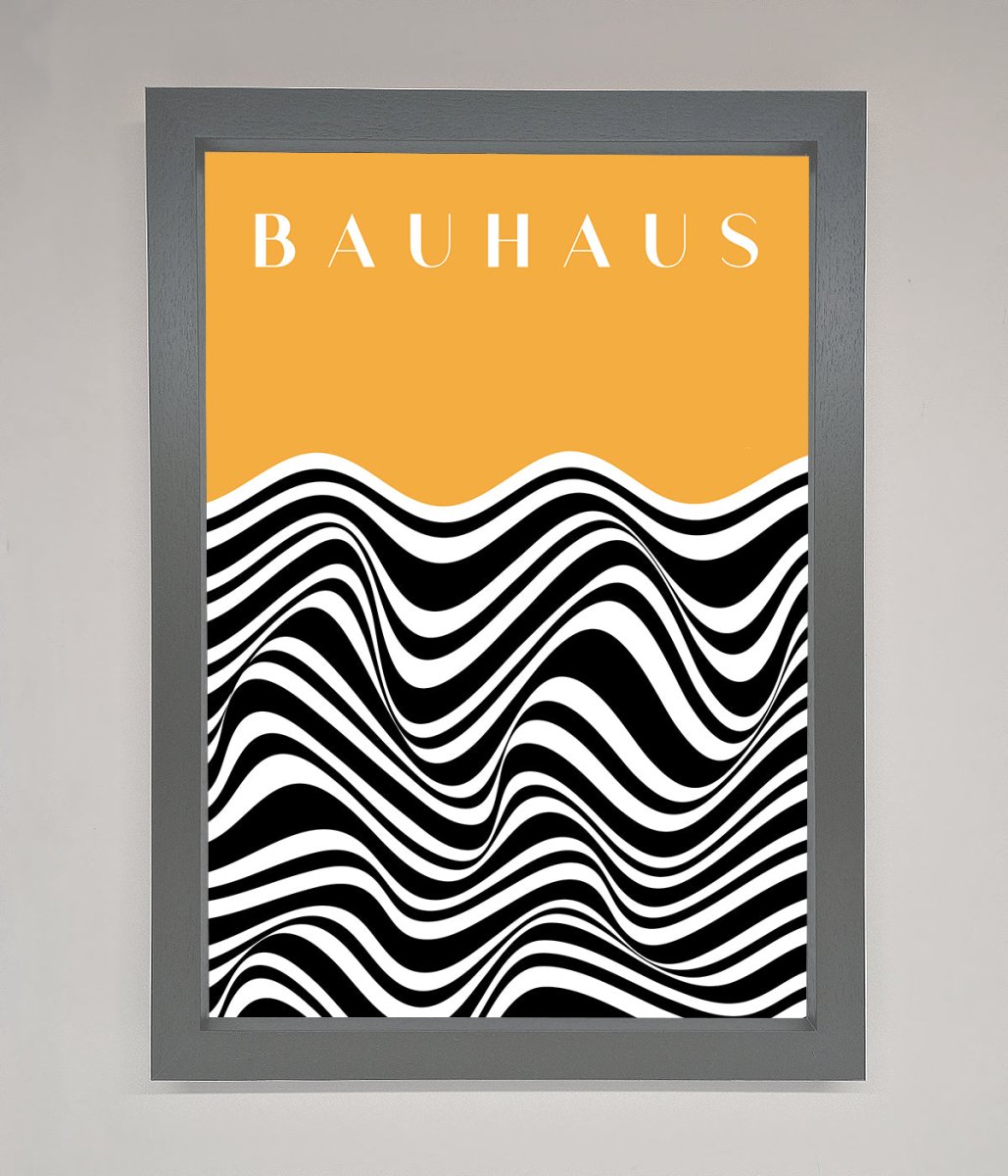 Bauhaus Yellow Framed Poster