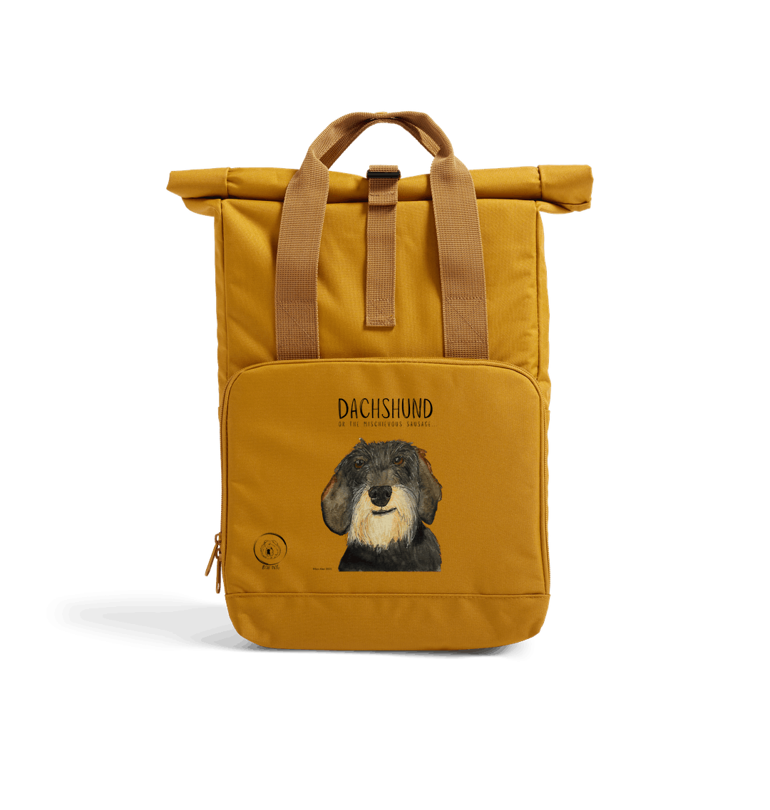 Wire Haired Dachshund Roll Top Backpack