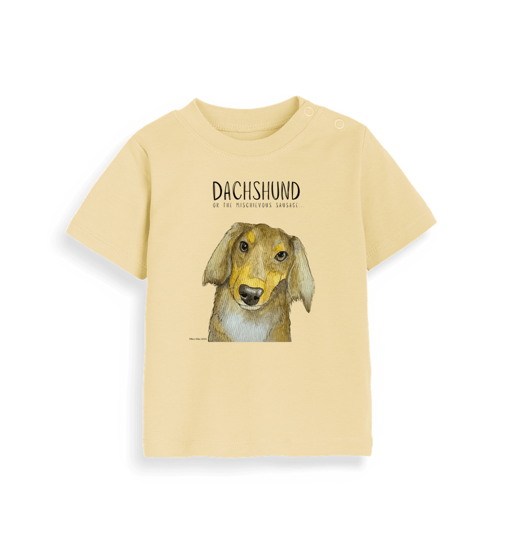 Long Haired Dachshund Baby Tee