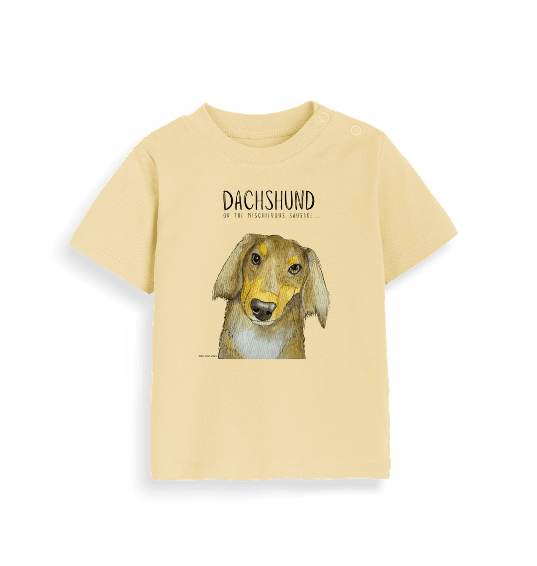 Long Haired Dachshund Baby Tee