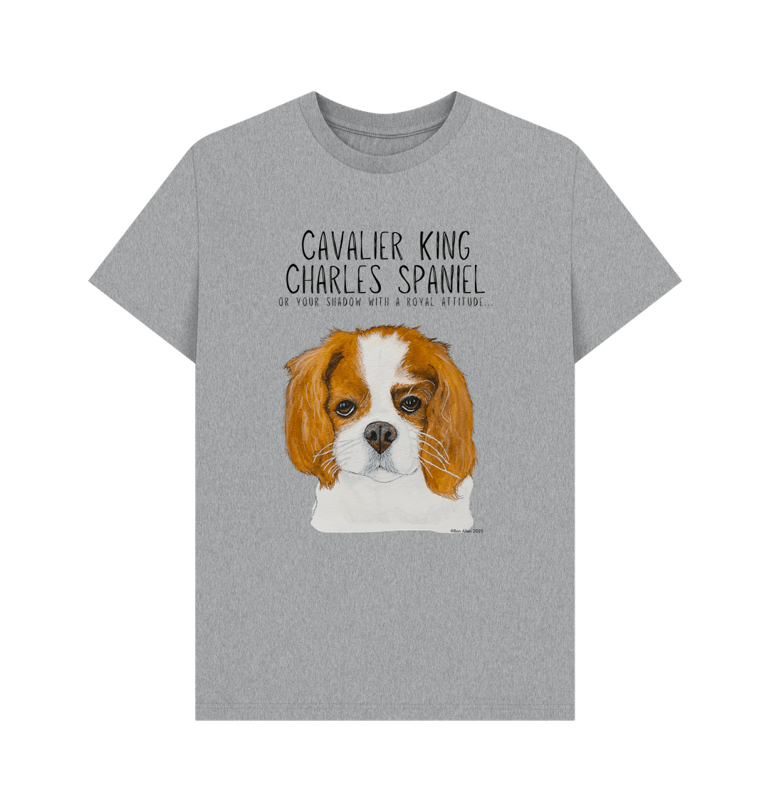 Obey the Crown Sustainable Mens T-Shirt with Cavalier King Charles Spaniel