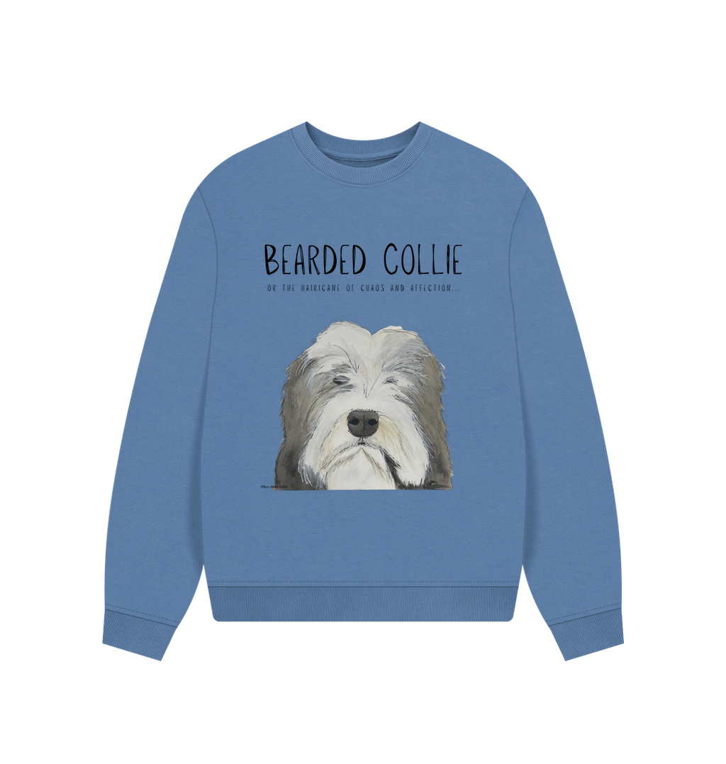 Oversized Bearded Collie Sweatshirt in Organic Cotton
