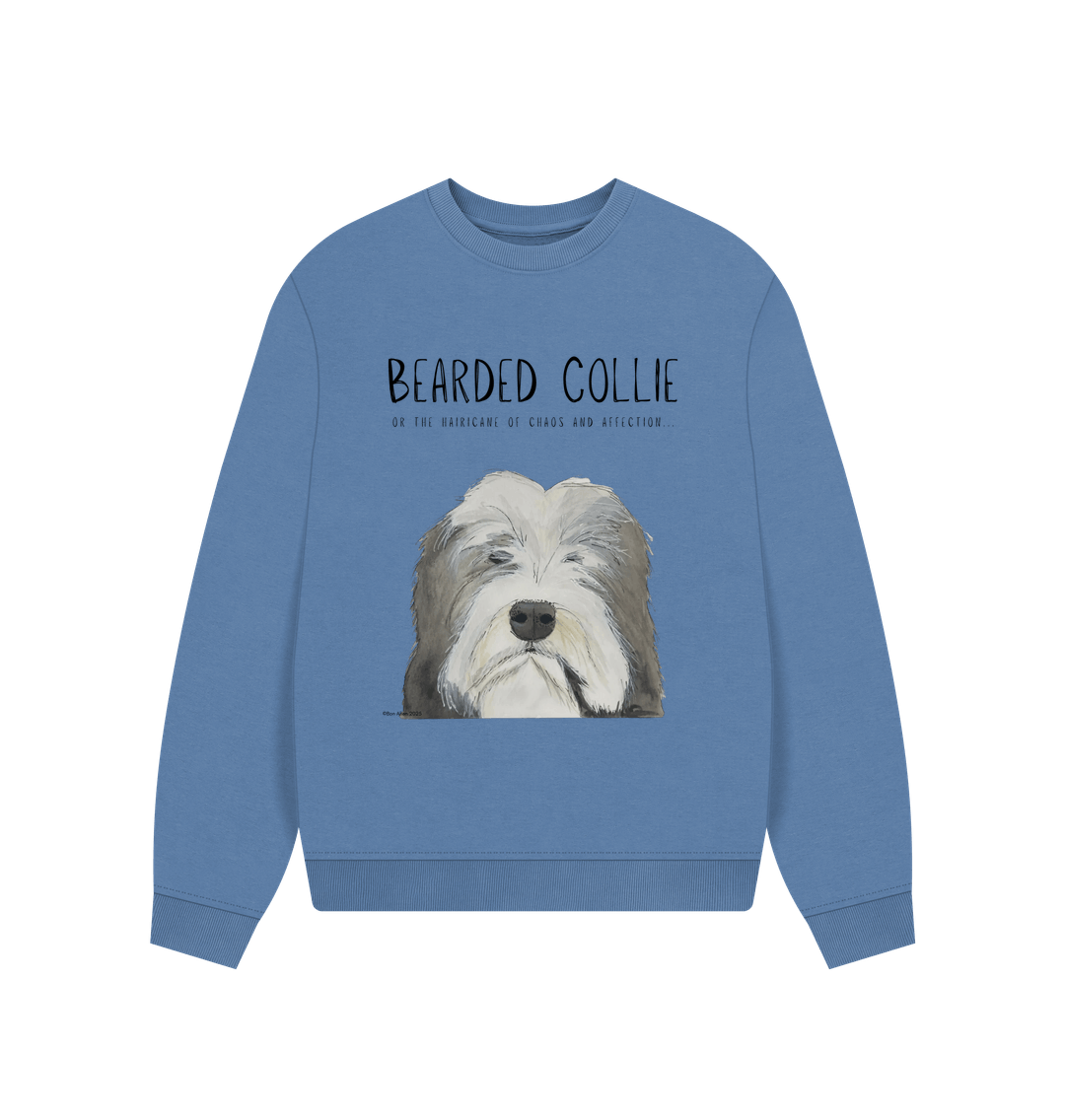 Oversized Bearded Collie Sweatshirt in Organic Cotton