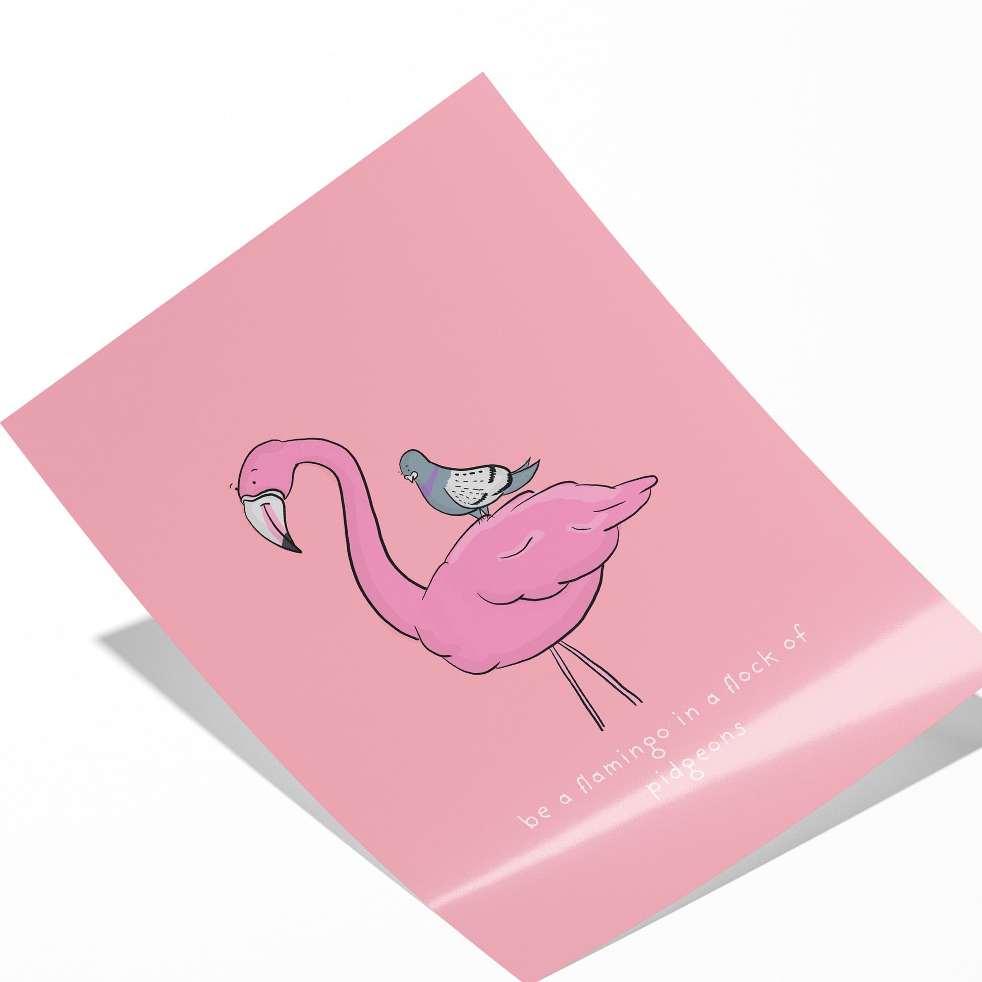 Be a Flamingo Motivational Art Print