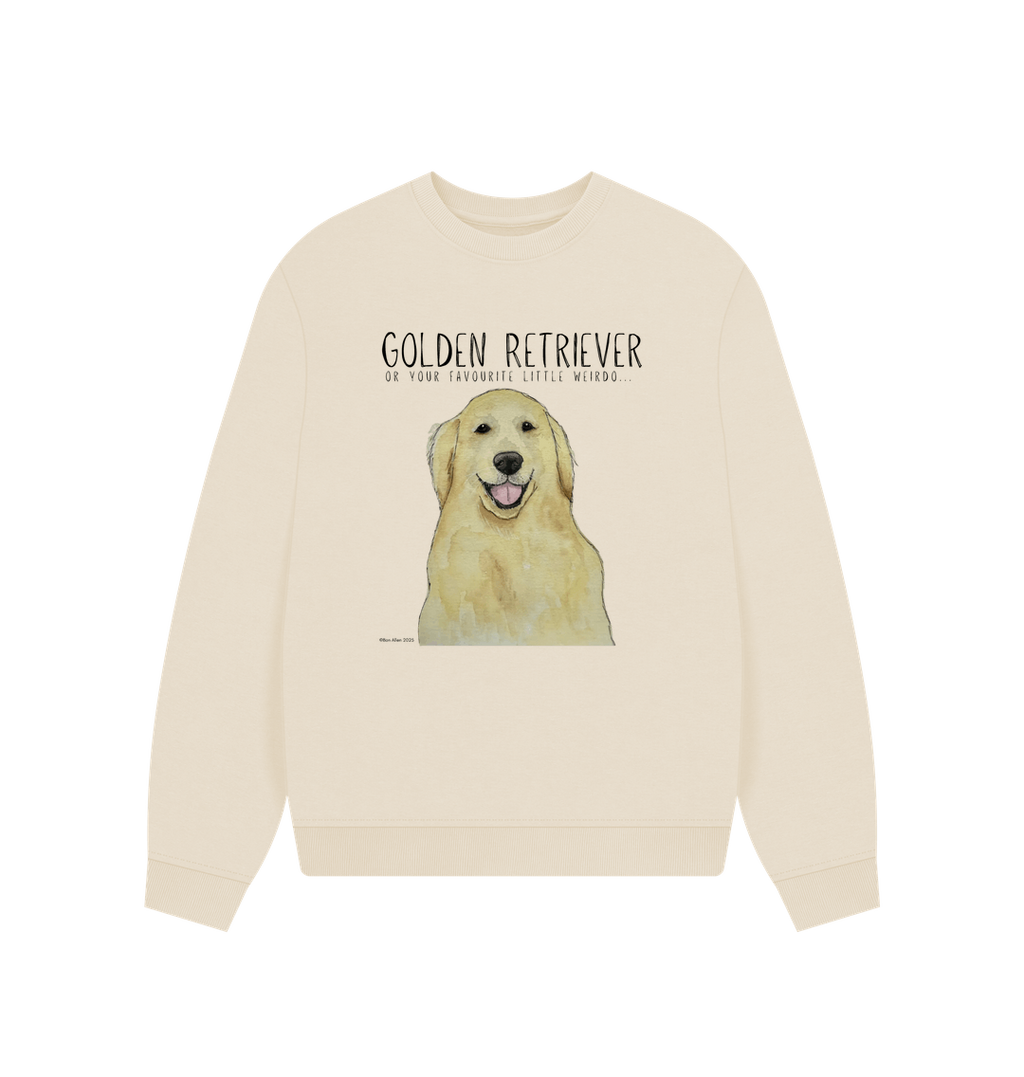 Golden Retriever Vibes Sustainable Womens Oversized Sweatshirt