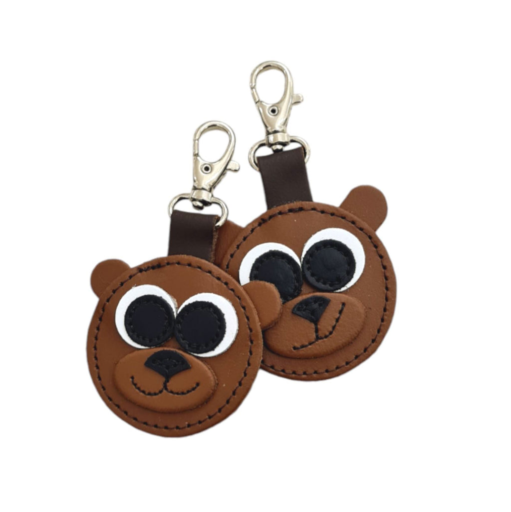 Brown Bear Handmade Leather Bag Charm - Pre-order Jan 2026 Delivery