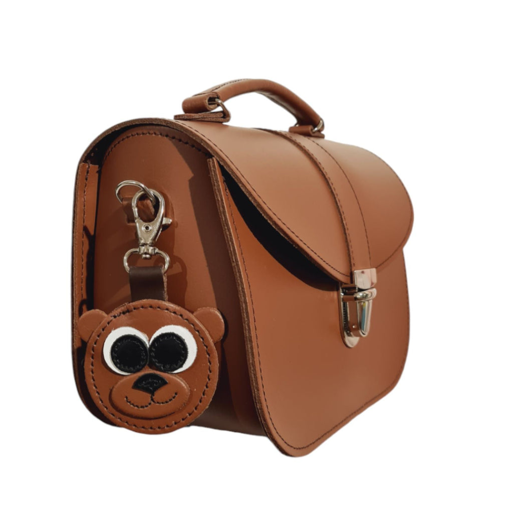 Brown Bear Handmade Leather Bag Charm - Pre-order Jan 2026 Delivery