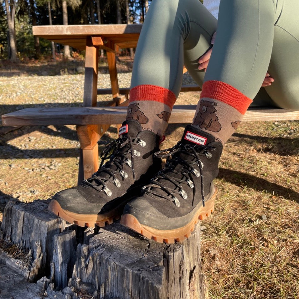 Save the Bears Bamboo Socks in Brown