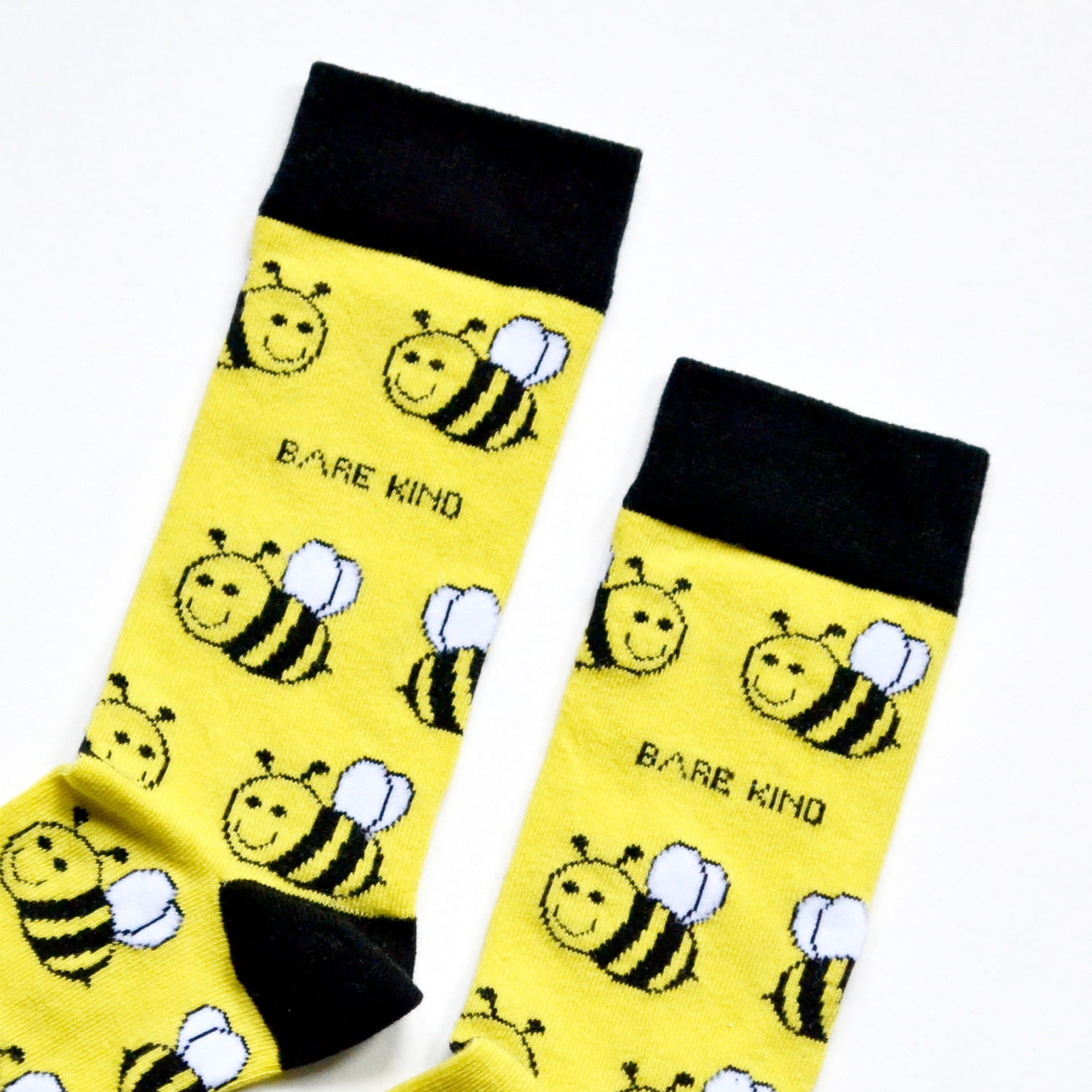 Save the Bees Bamboo Socks in Yellow