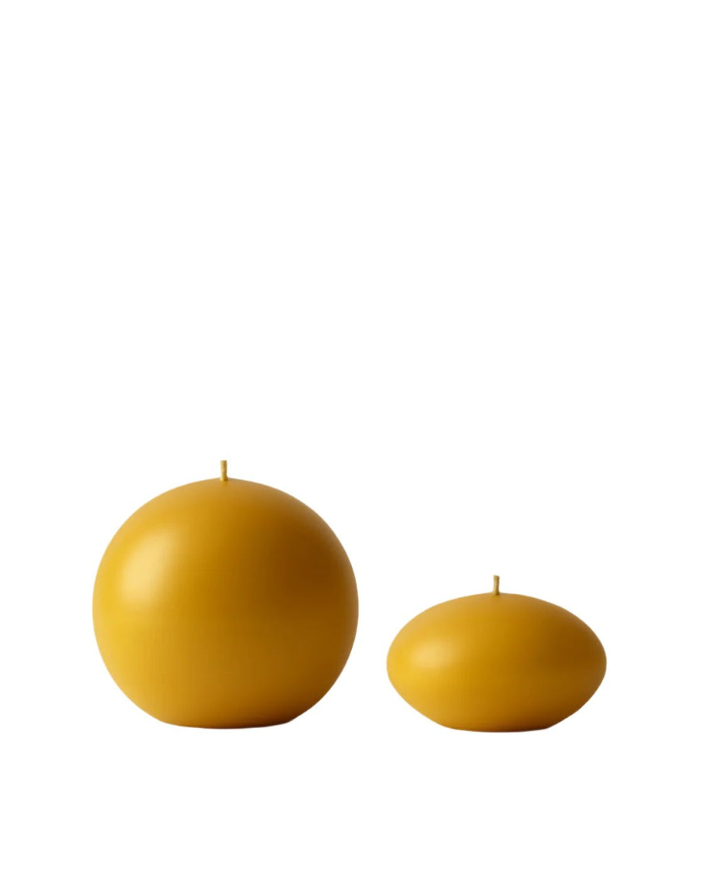 Ball and Ellipse Beeswax Candle Set of 2