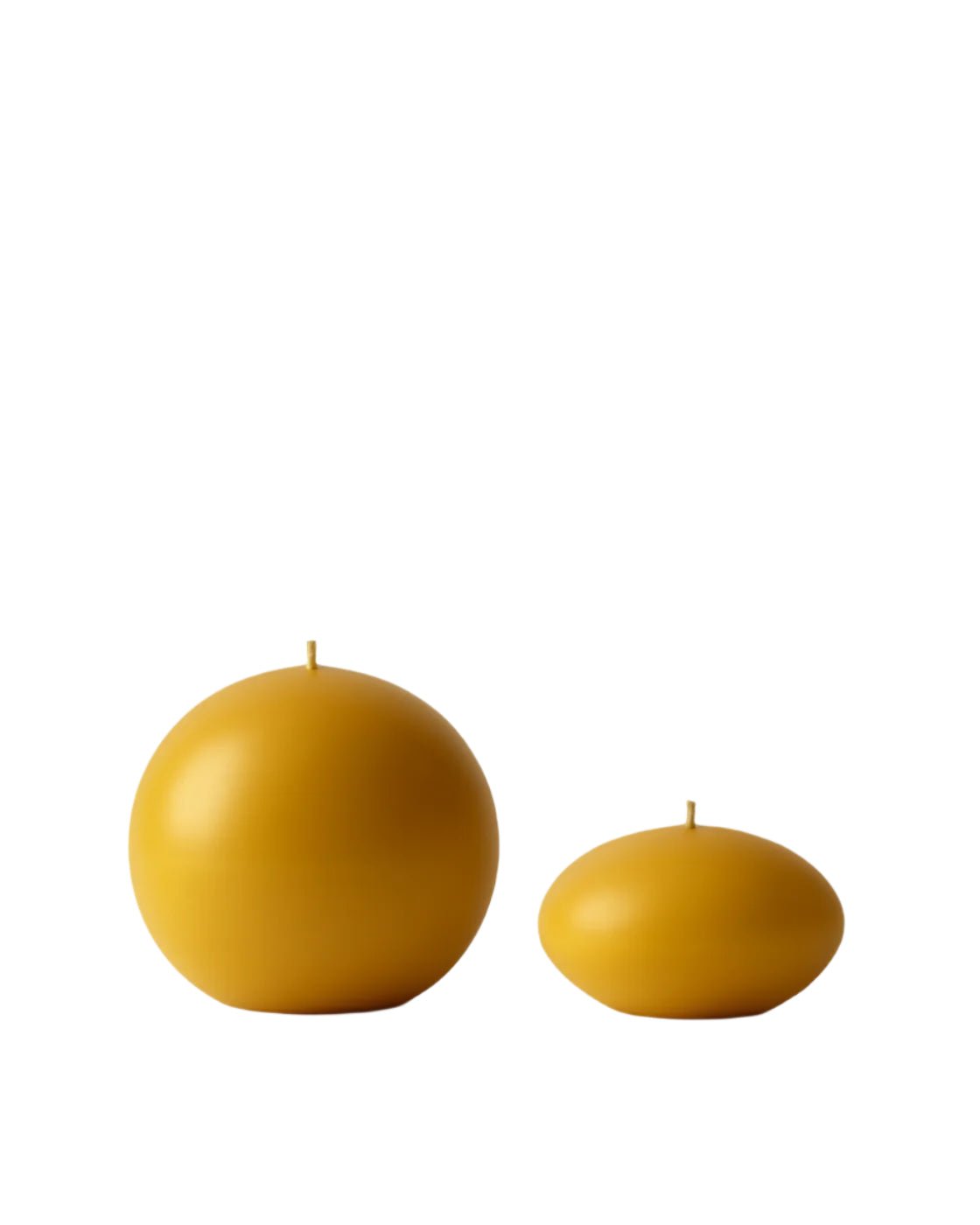 Ball and Ellipse Beeswax Candle Set of 2