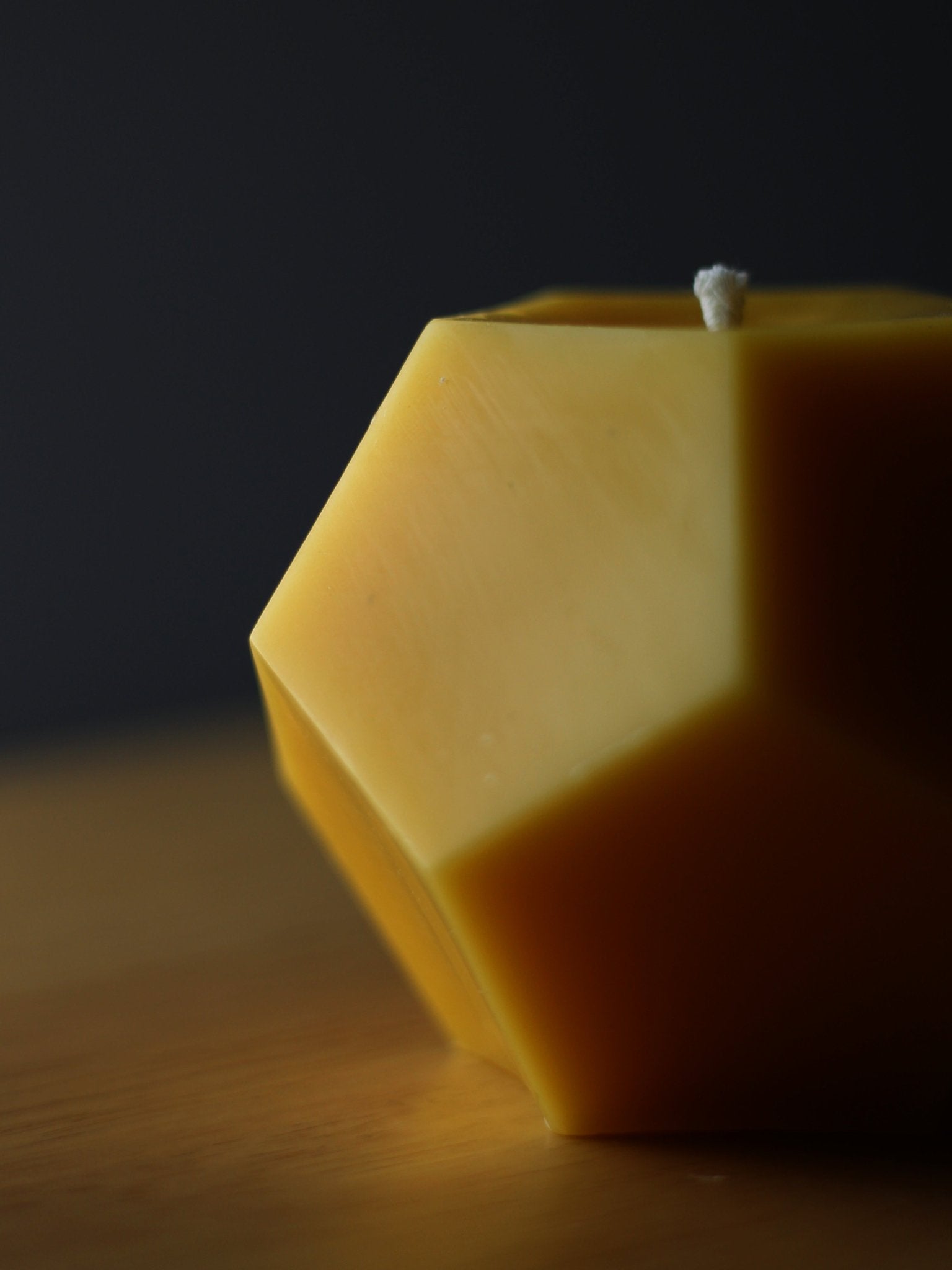 Dodecahedron Beeswax Pillar Candle