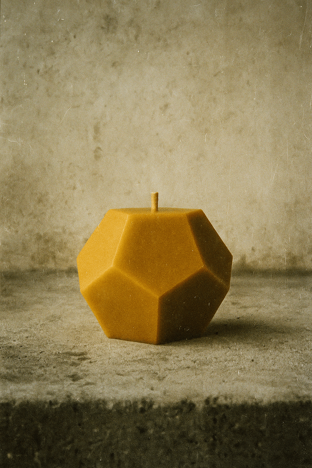 Dodecahedron Beeswax Pillar Candle