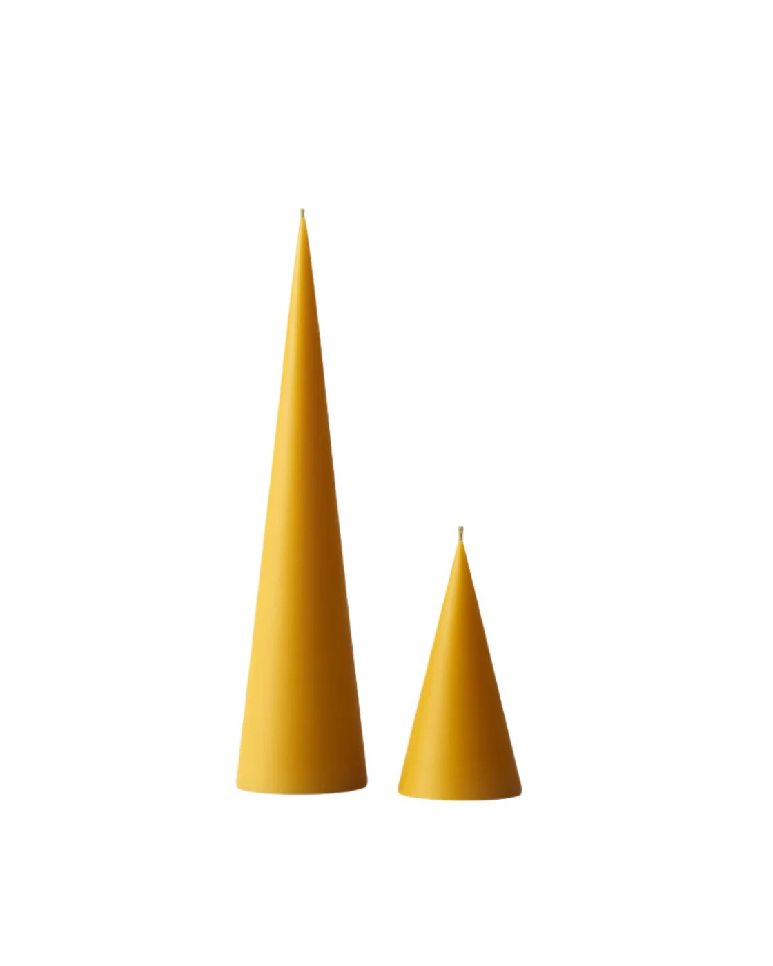 Double Cone Beeswax Pillar Candles Set of 2