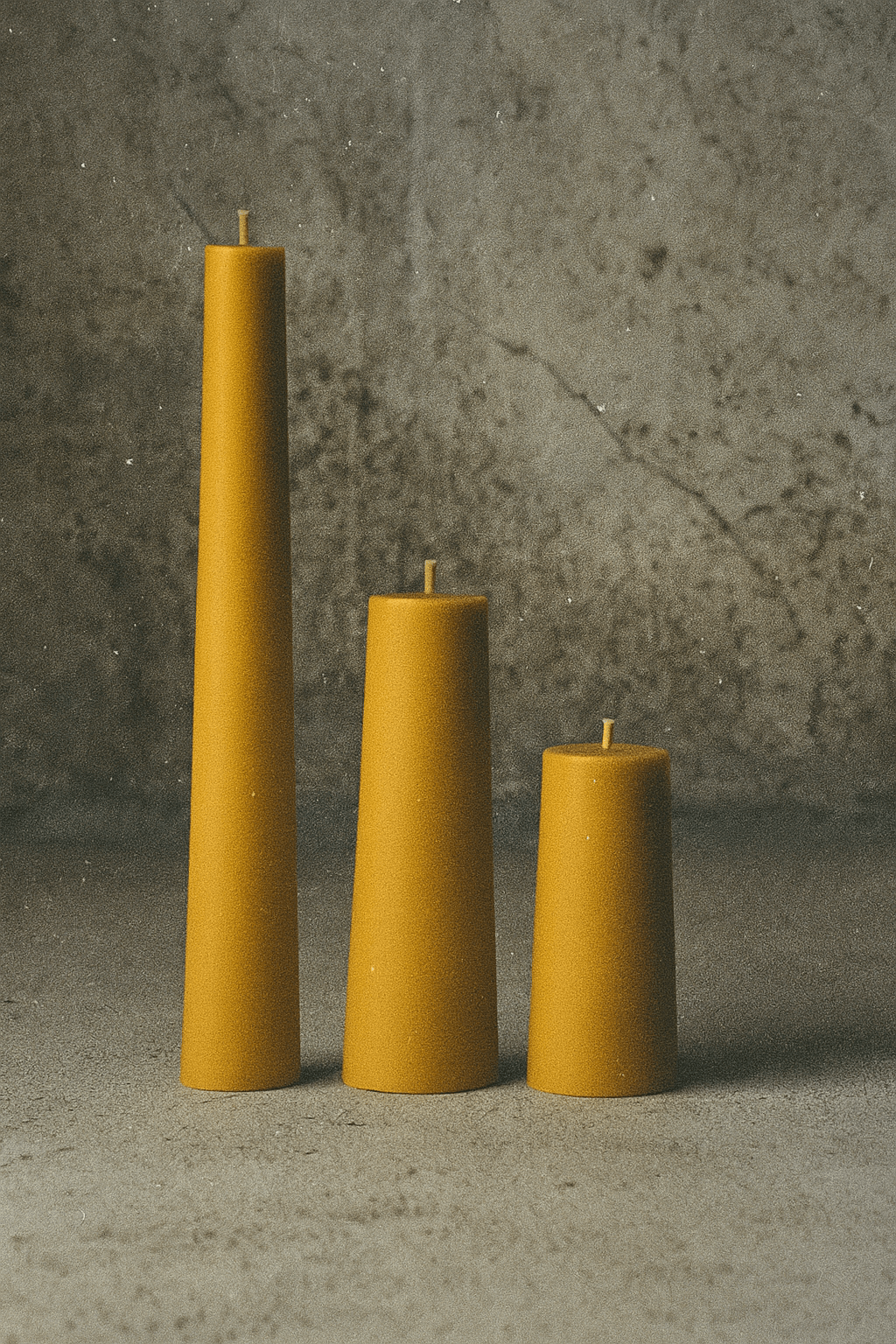 Beeswax Pillar Candles Set of 3