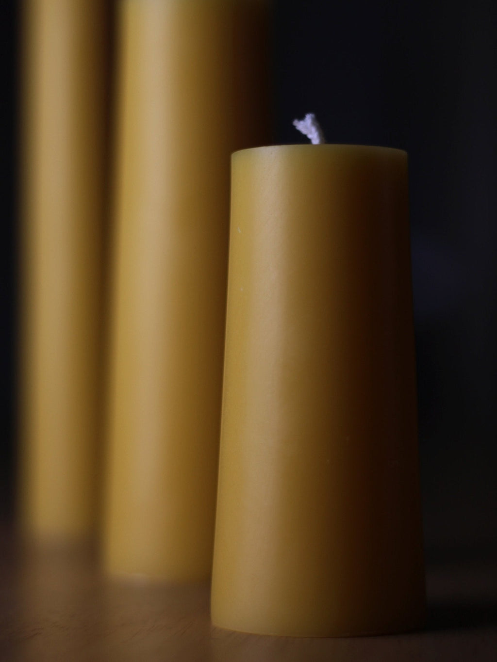 Beeswax Pillar Candles Set of 3