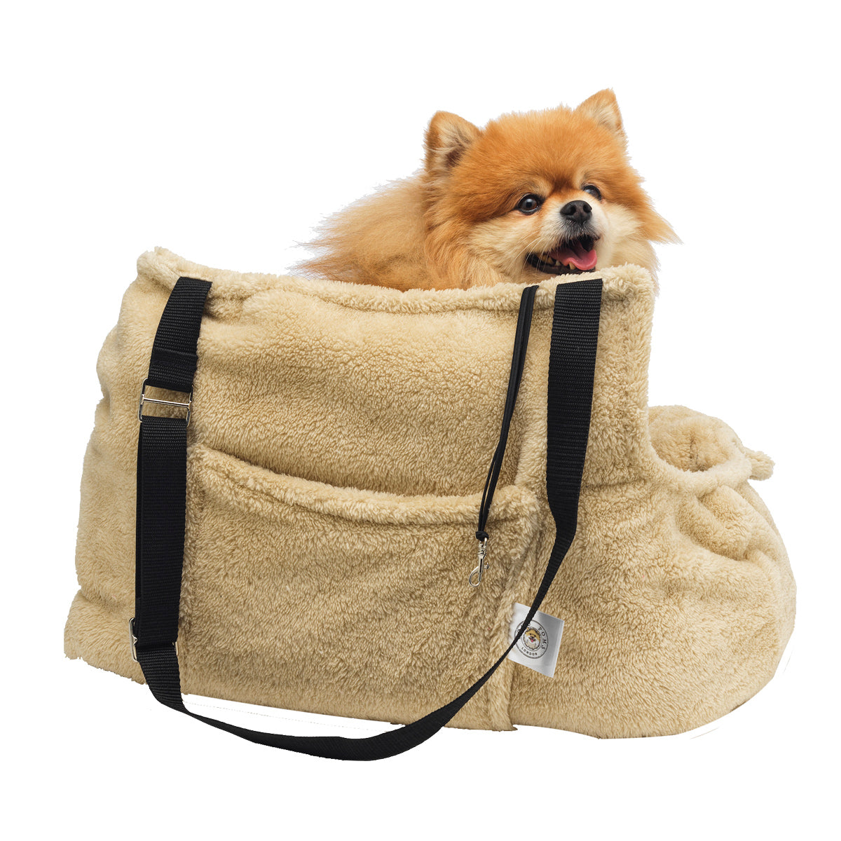 Soho Poms Beige Teddy Bear Dog Carrier