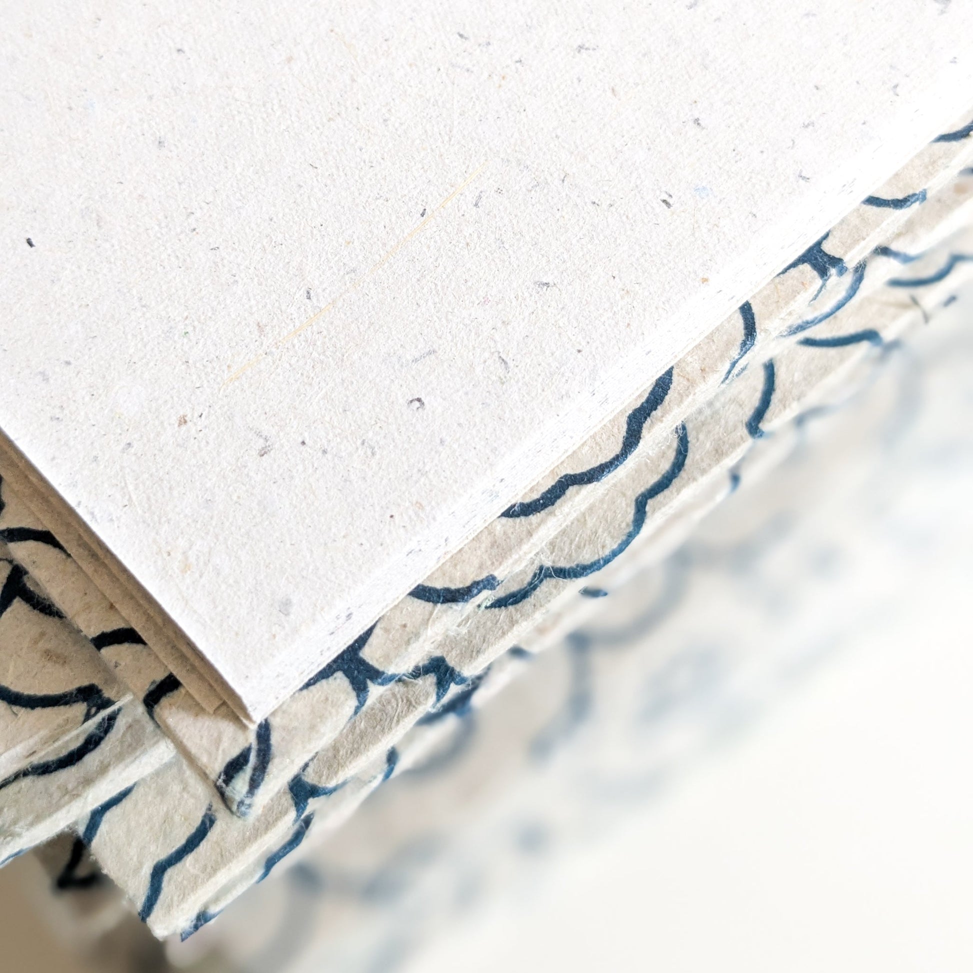 Recycled Paper Notebook A5 with Hardcover and Ribbon Bookmark