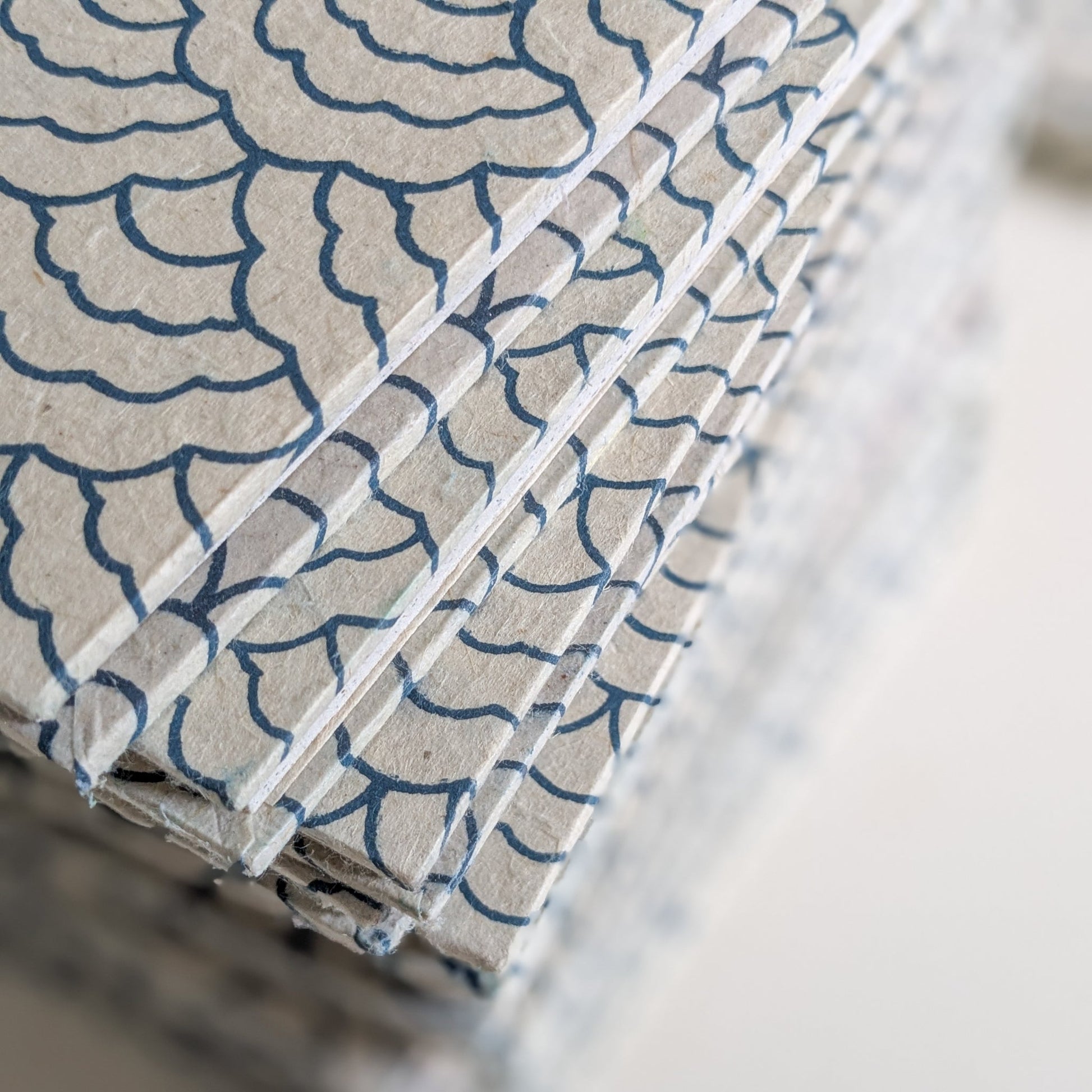 Recycled Paper Notebook A5 with Hardcover and Ribbon Bookmark