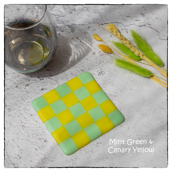 10cm Chequered Dual Coloured Coaster Bullseye Collection