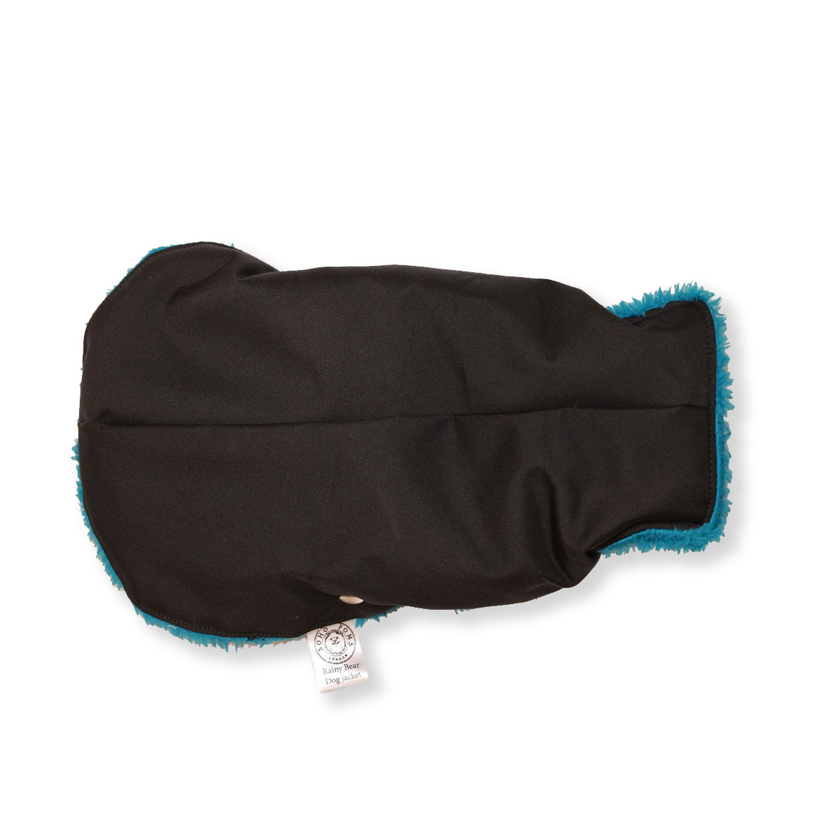 Black and Teal Teddy Bear Waterproof Dog Jacket