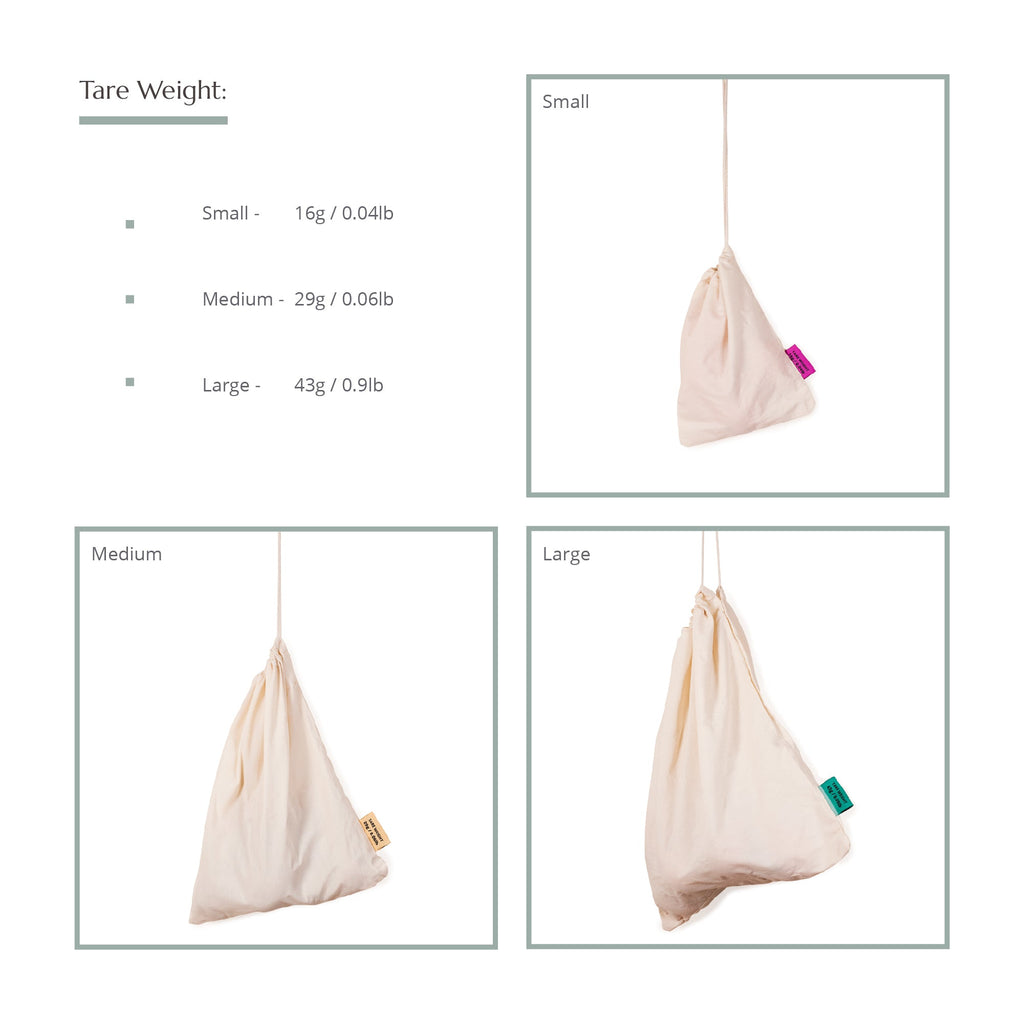 Reusable Organic Cotton Produce Bags Pack of 3