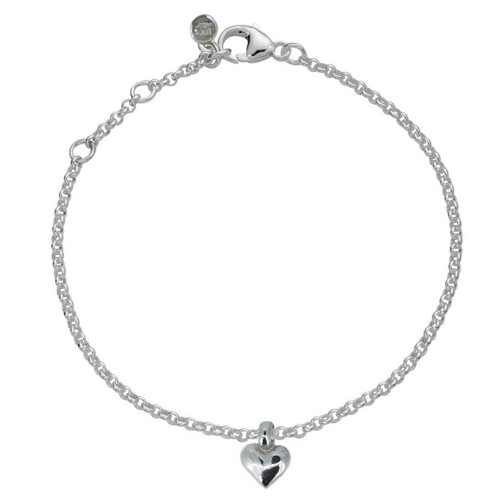 Baby Heart Chain Bracelet in Sterling Silver