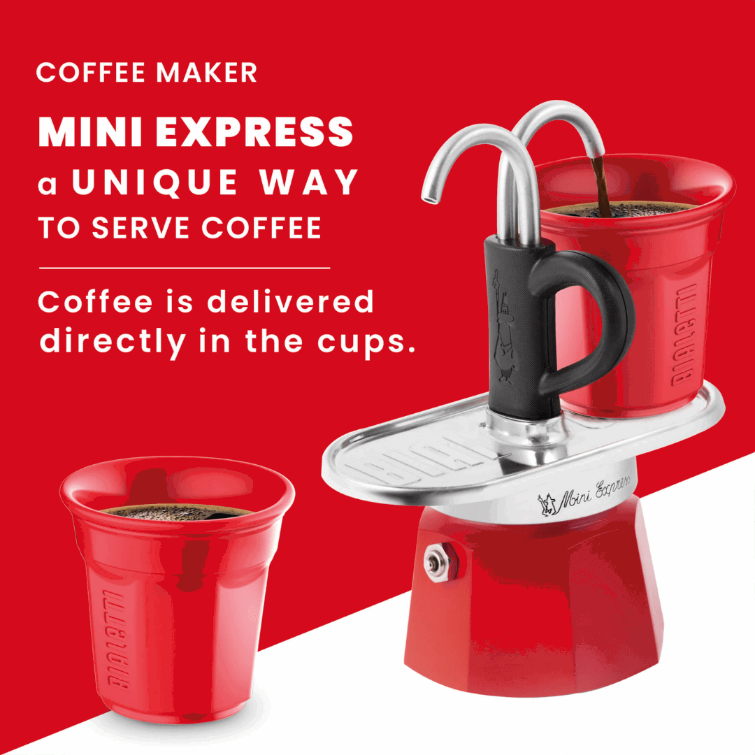 Mini Express Double Serve Stovetop Coffee Maker 2 Cups