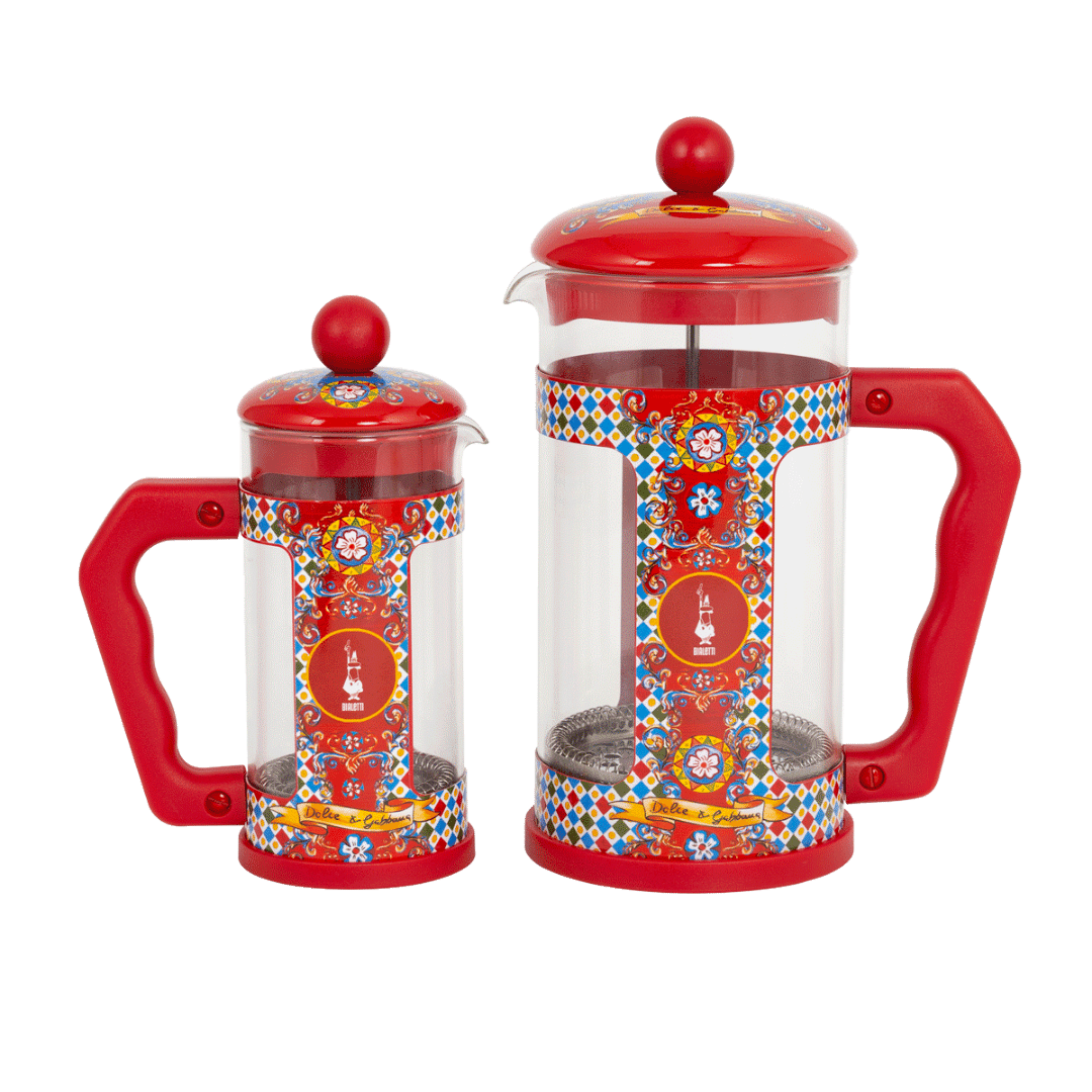 Sicilian Cart Coffee Press in Mediterranean Blue