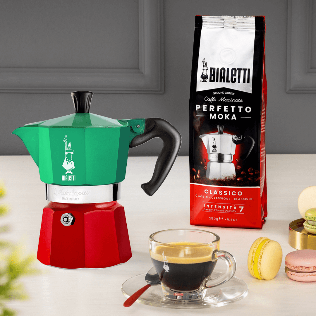 Stovetop Coffee Maker Tricolore Italia