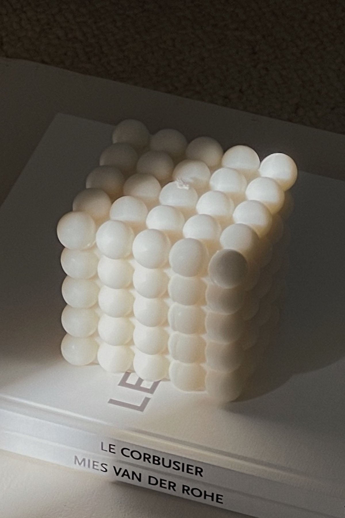 Large Pastel Bubble Cube Candle